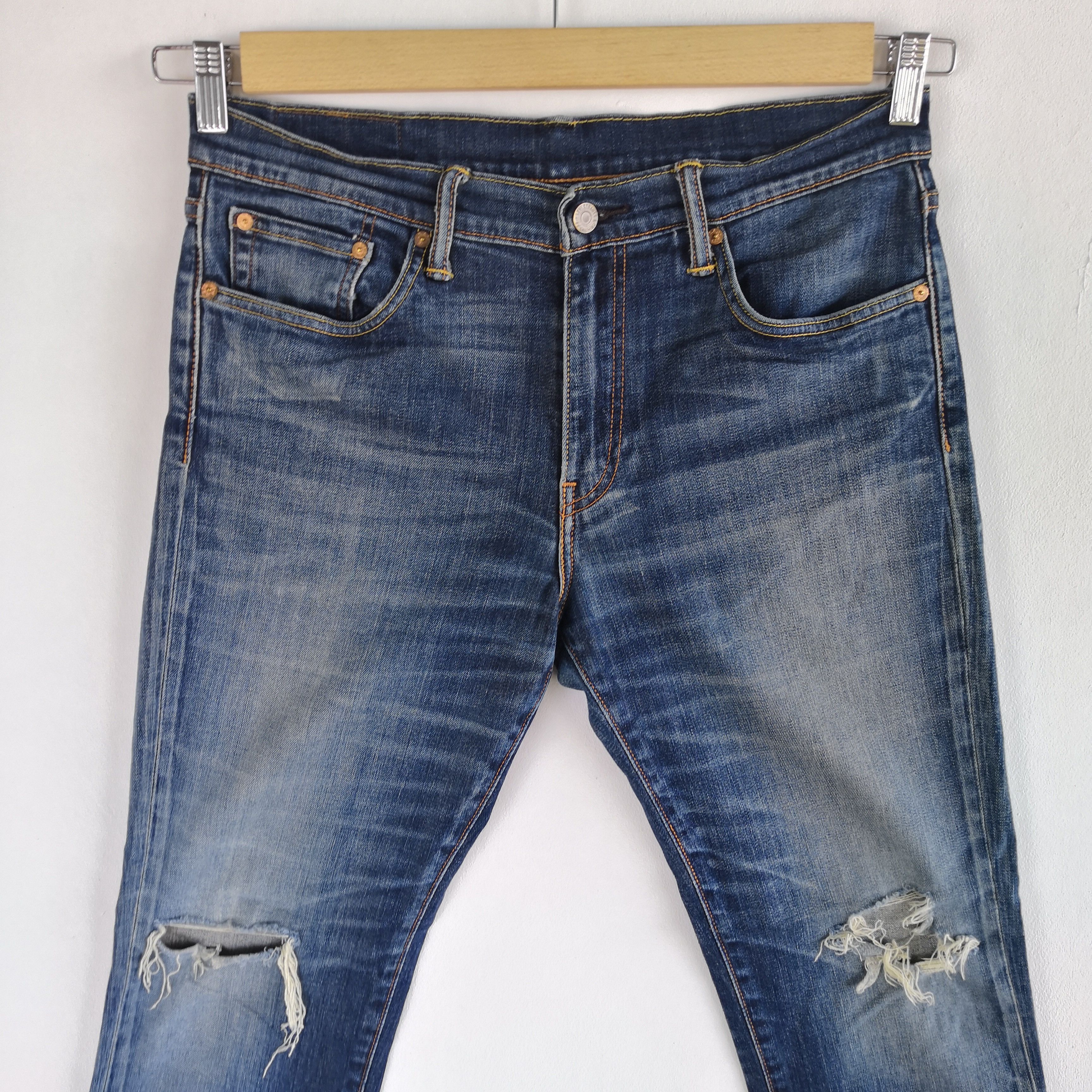 Levi's Vintage LVC Y2K Levis Distressed Jeans Levi's Faded Denim Size US 32 / EU 48 - 5 Thumbnail