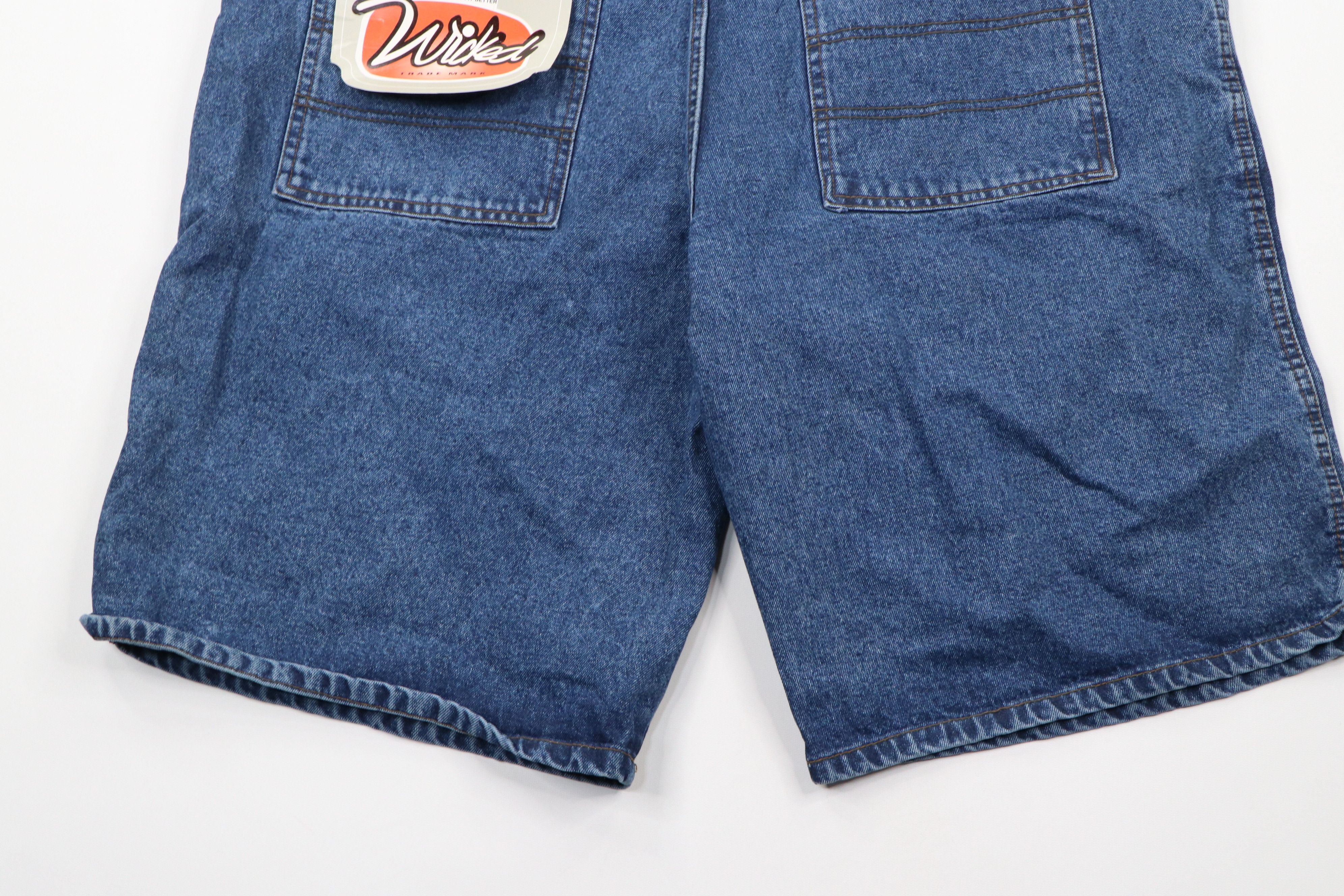 Vintage NOS Vintage 90s Streetwear Baggy Hip Hop Denim Shorts Size US 44 / EU 60 - 7 Preview