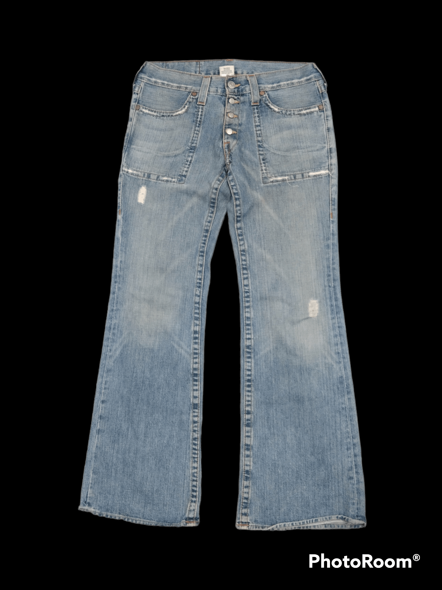 True Religion FLARED🔥DISTRESSED RARE BUSHPANTS T.RELGION DENIM PANTS Size US 33 - 2 Thumbnail