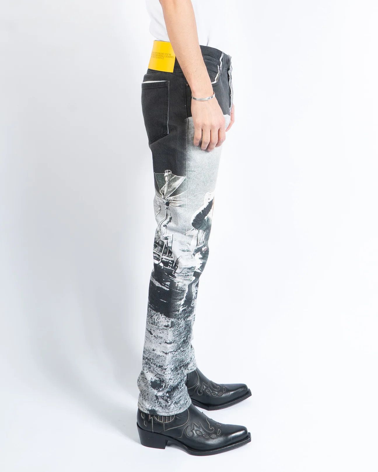 Calvin Klein 205W39NYC × Raf Simons SS18 Moon Flag Printed Denim