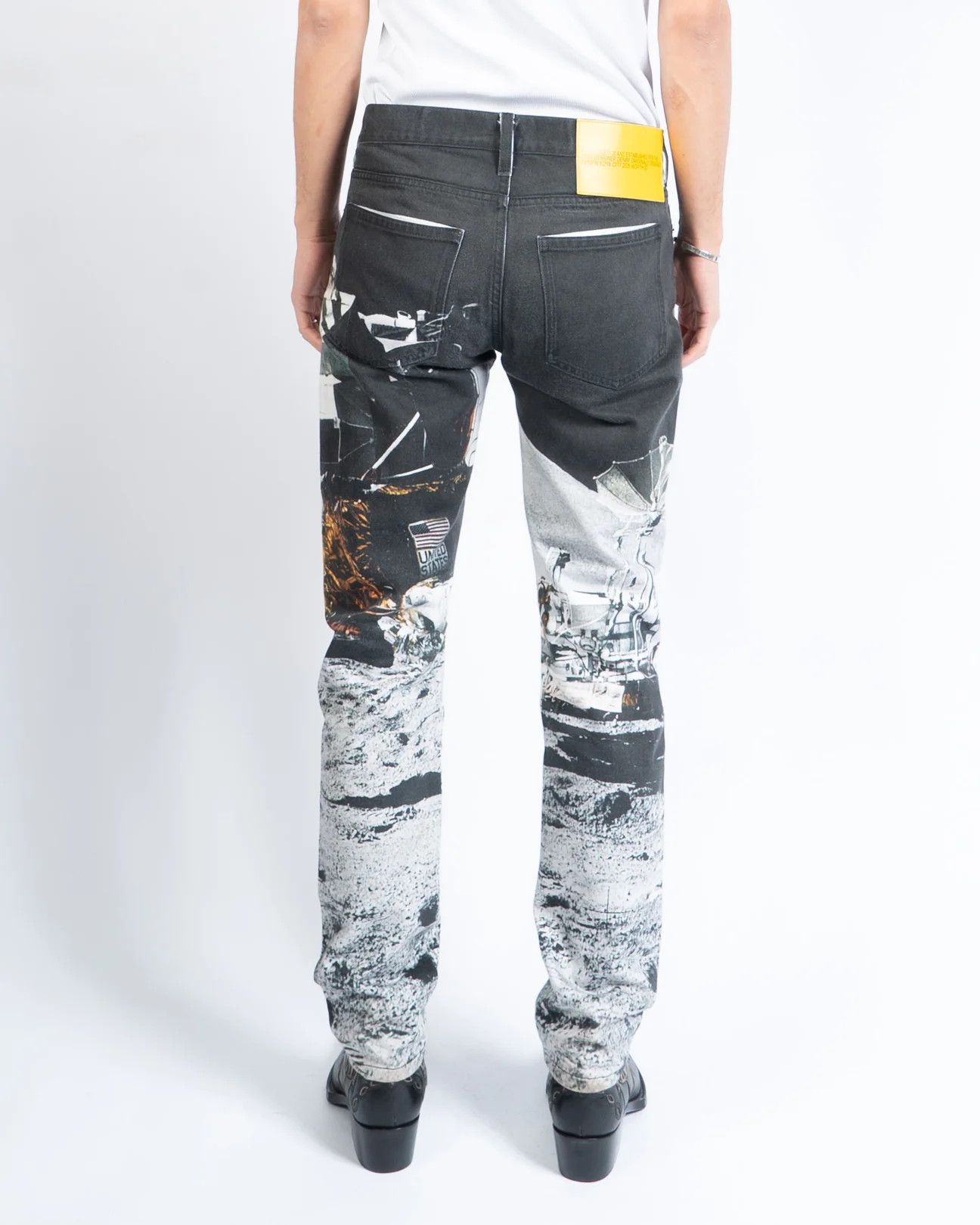 Calvin Klein 205W39NYC × Raf Simons SS18 Moon Flag Printed Denim Size US 31 - 3 Thumbnail