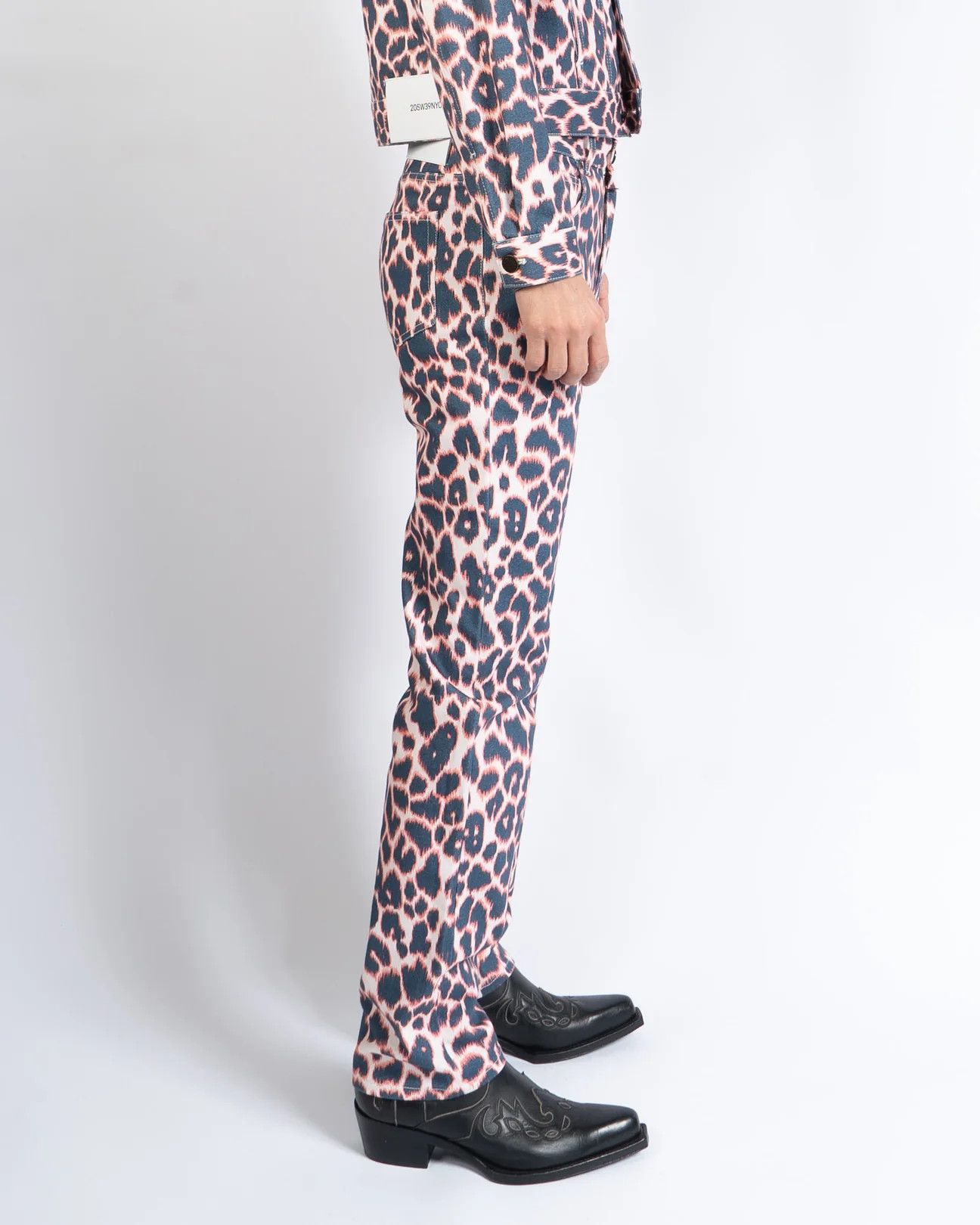 Calvin Klein 205W39NYC × Raf Simons Animal Printed Trousers Leather Patch Denim Size US 30 / EU 46 - 4 Thumbnail