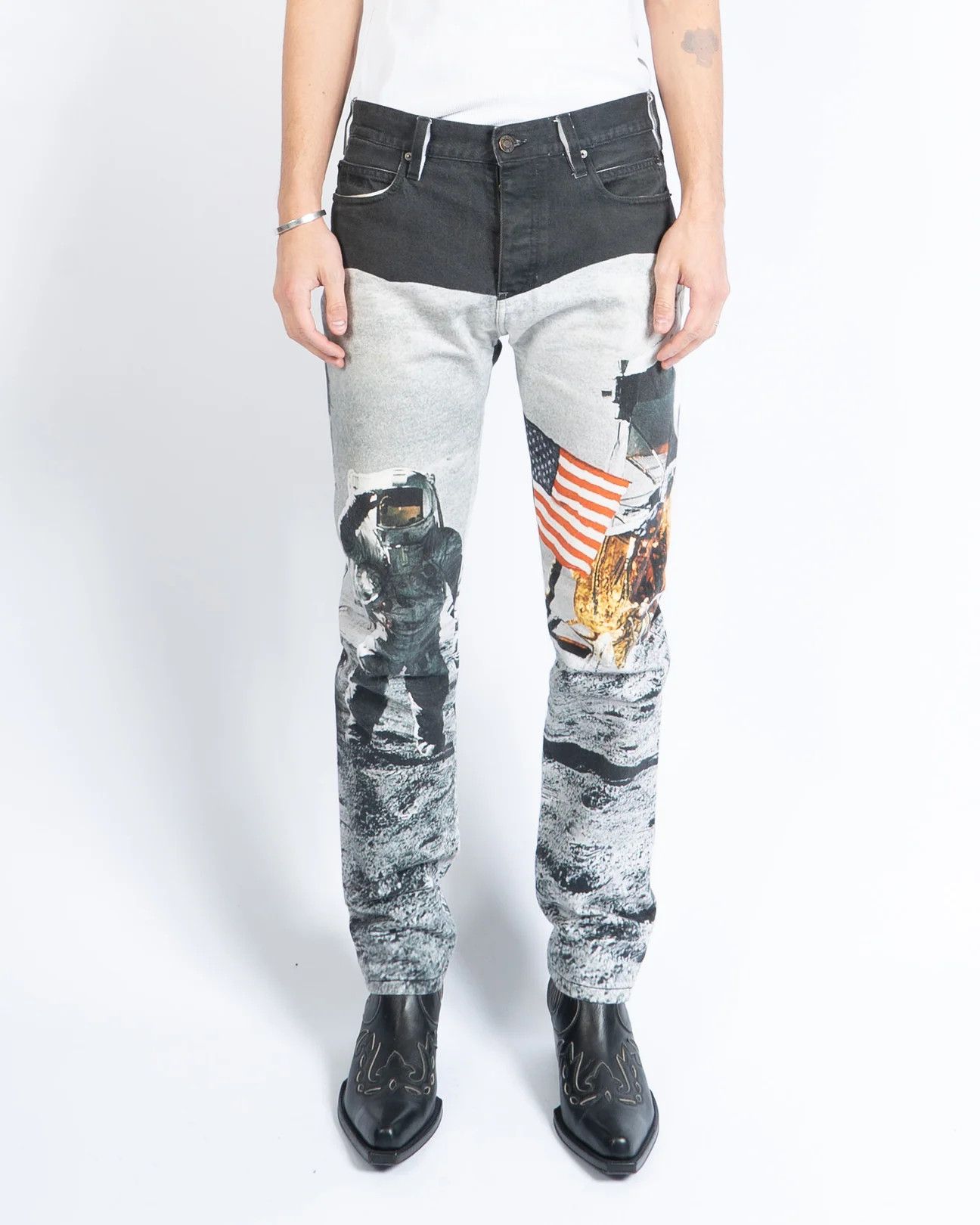 SS18 Moon Flag Printed Denim
