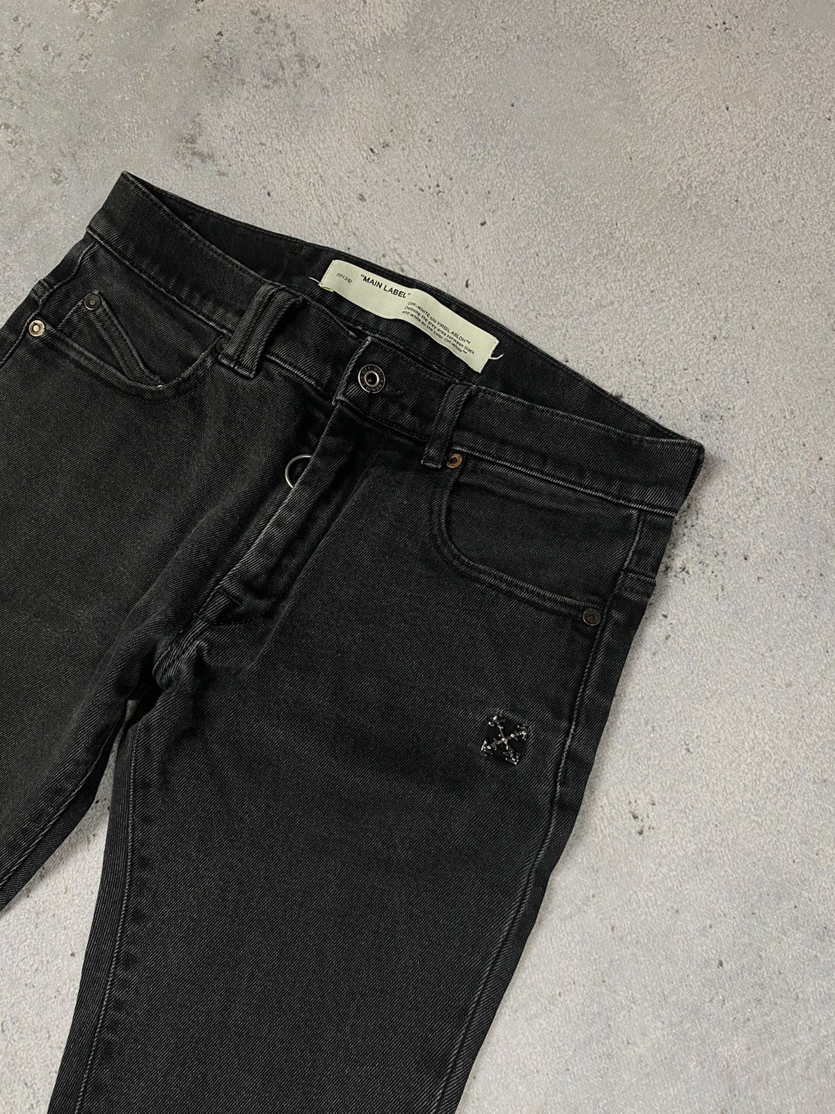 Off-White × Virgil Abloh Off White denim jeans logo pants spray Size US 29 - 2 Thumbnail