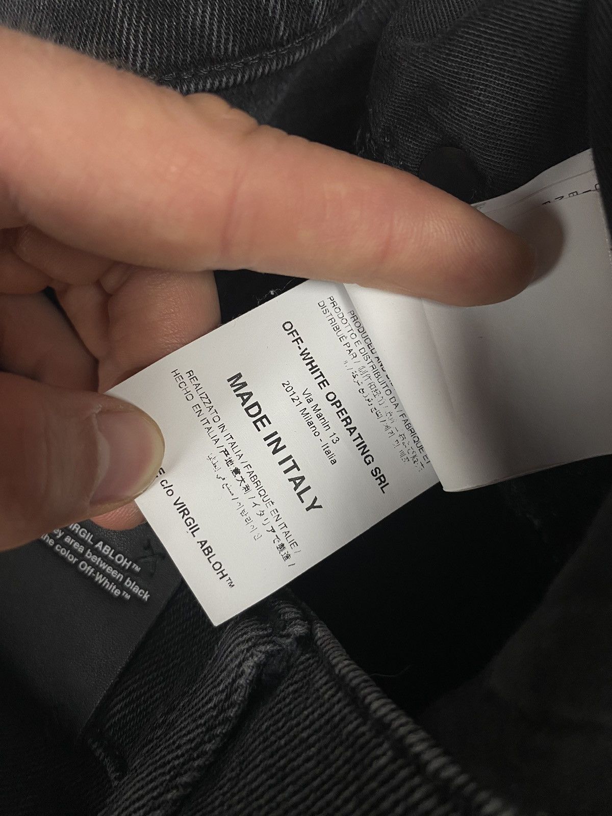 Off-White × Virgil Abloh Off White denim jeans logo pants spray Size US 29 - 10 Thumbnail