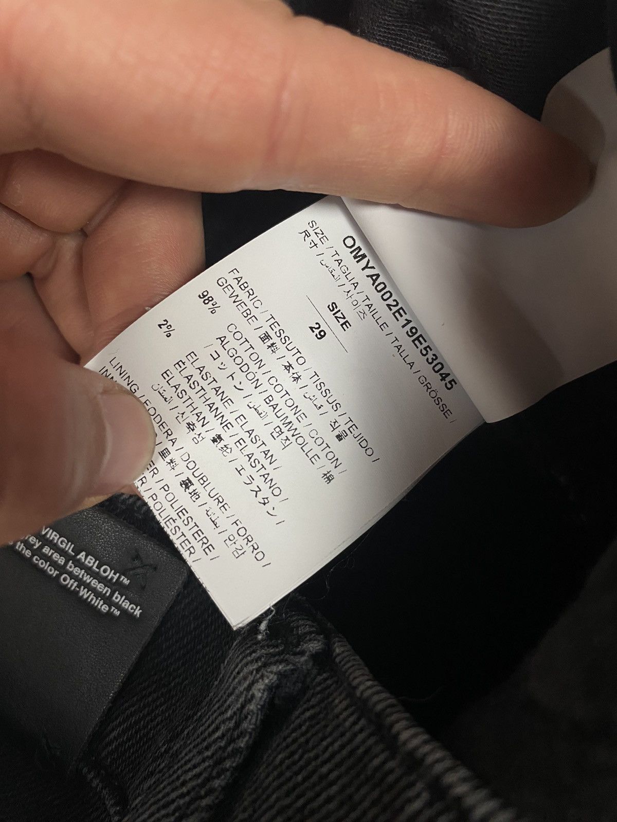 Off-White × Virgil Abloh Off White denim jeans logo pants spray Size US 29 - 9 Thumbnail