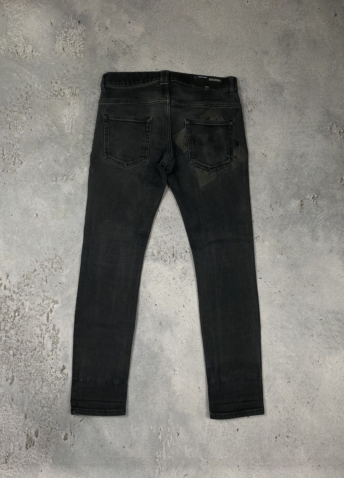 Off-White × Virgil Abloh Off White denim jeans logo pants spray Size US 29 - 6 Thumbnail