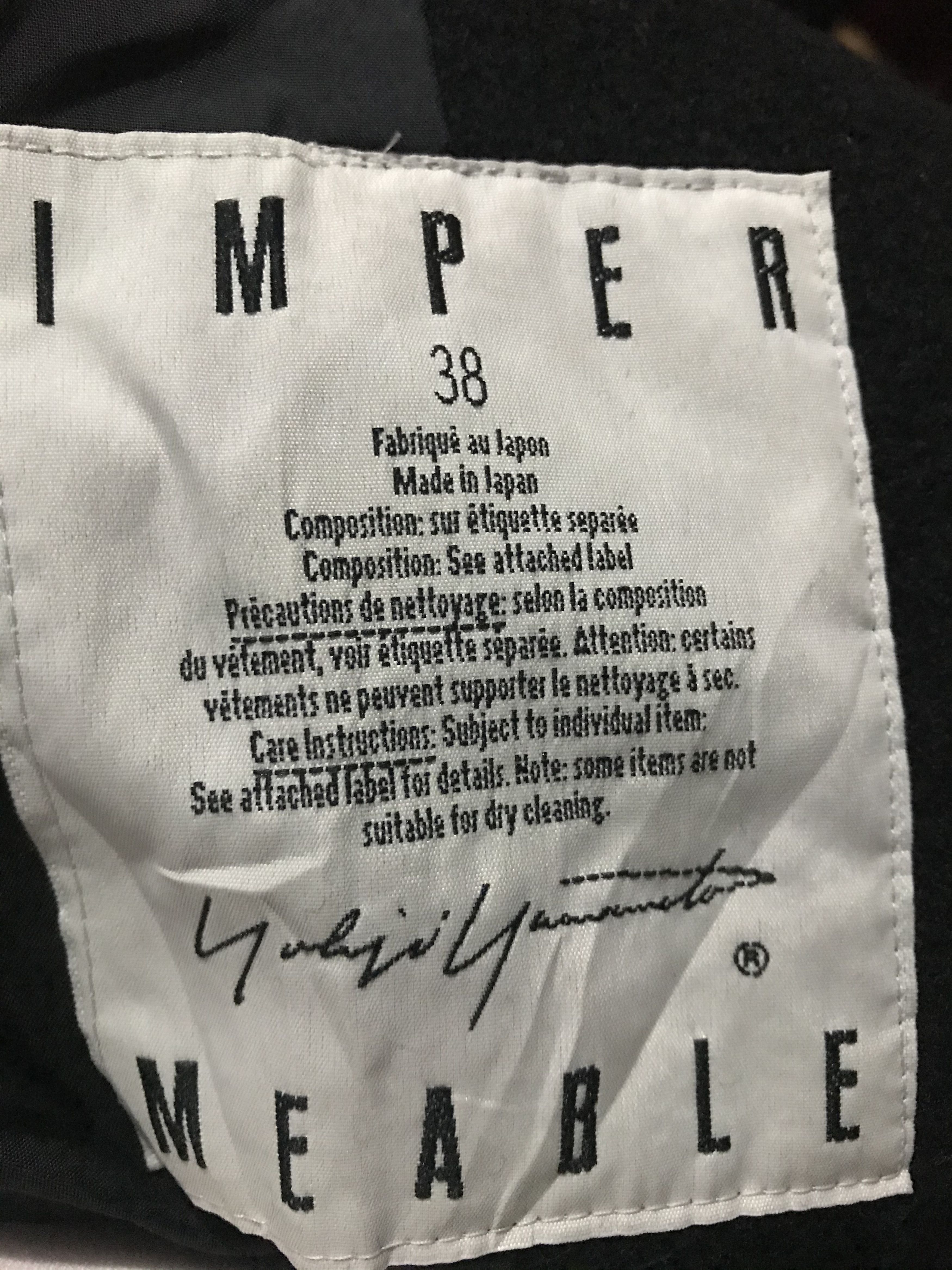 Yohji Yamamoto Yohji Yamamoto Impermeable Wool Single Button Long Coat Size US L / EU 52-54 / 3 - 3 Thumbnail