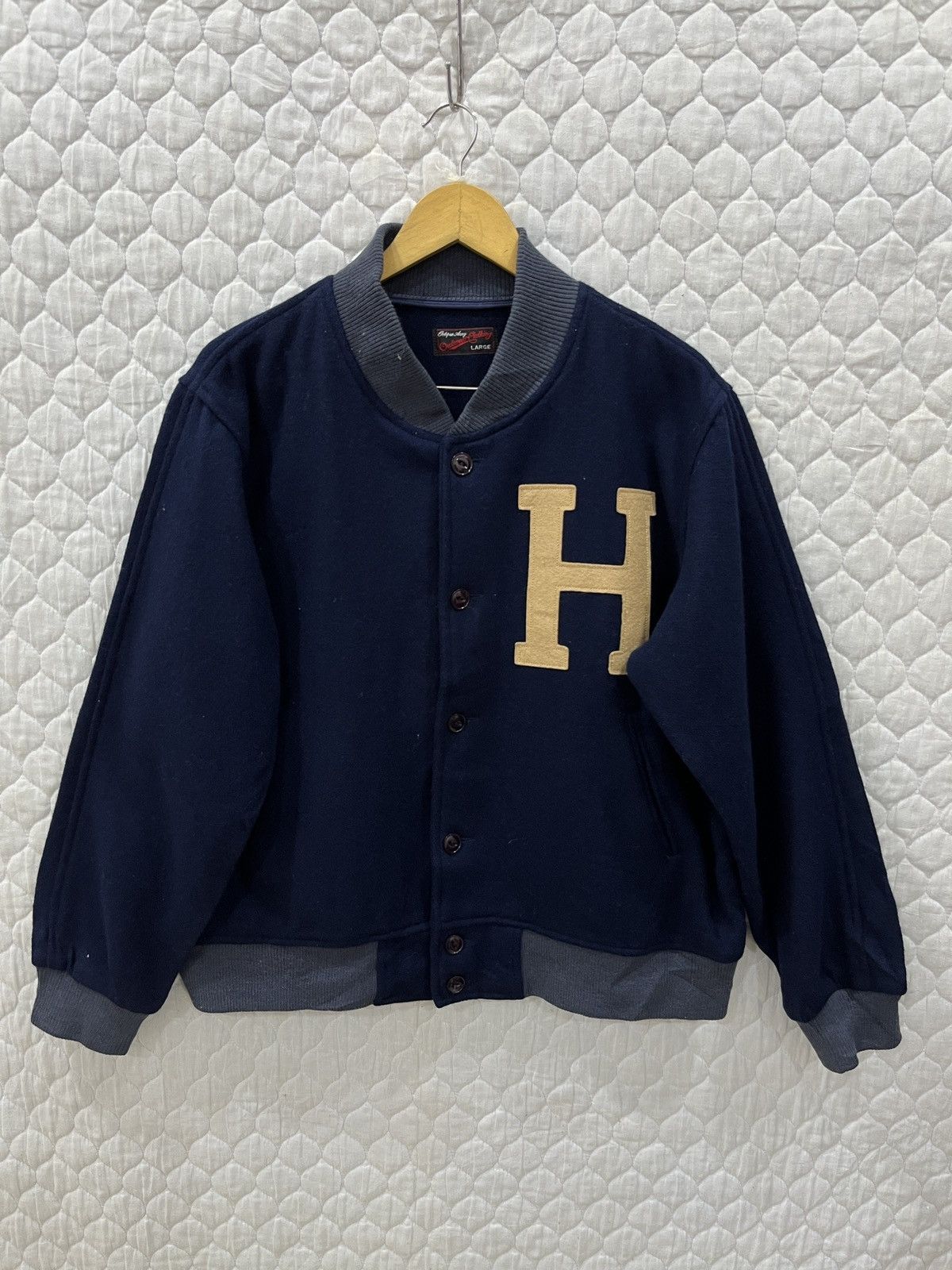 image of Avant Garde x Varsity Jacket (Iiii)Steals Octopus Army Japanese Varsity Jacket, Men's (Size Large)
