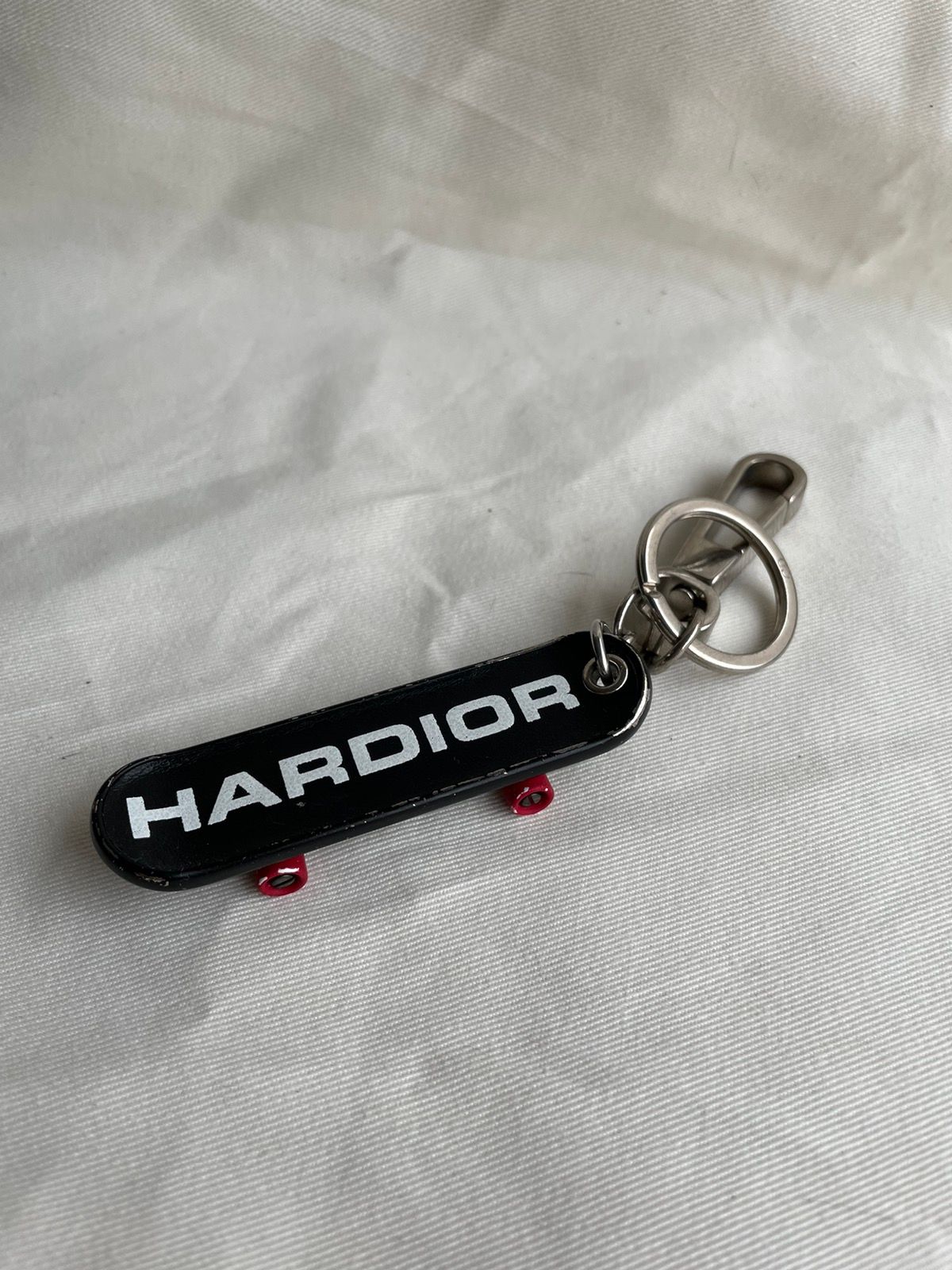 Pre-owned Dior Har Mini Skate Key Holder In Black
