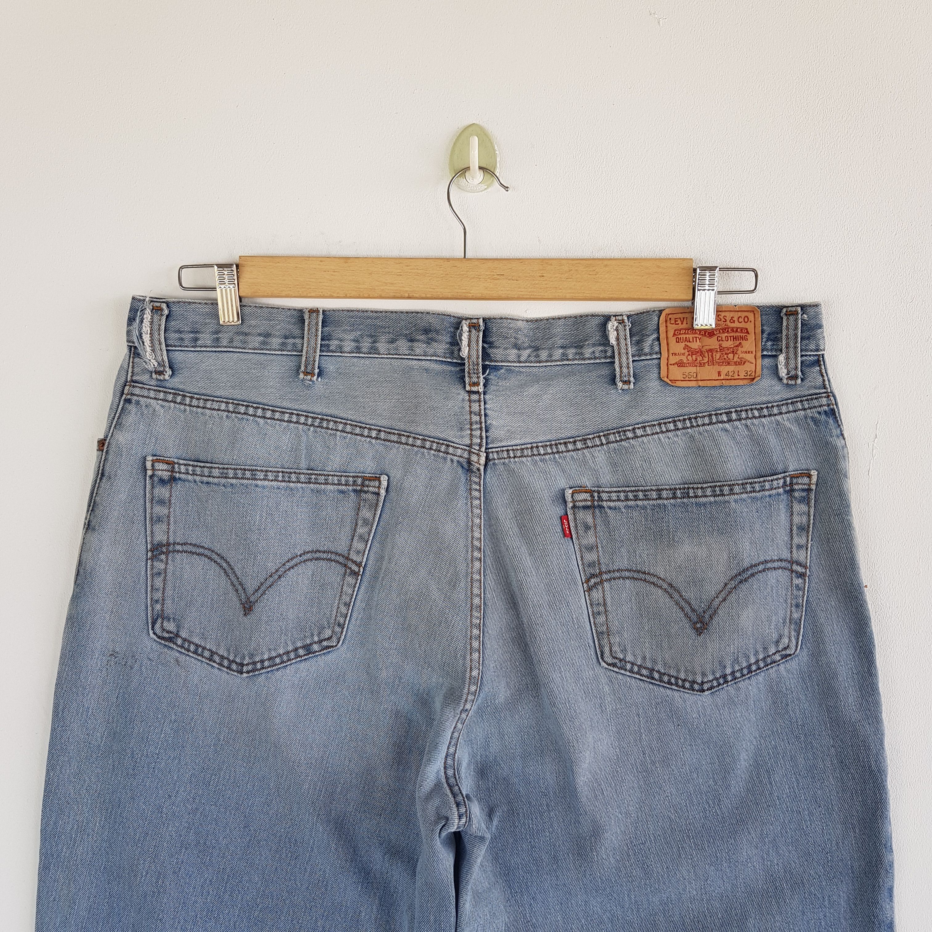 Levi's Oversized Levis Released Hem Jeans Levi's Sun Faded Denim Size US 42 / EU 58 - 4 Thumbnail