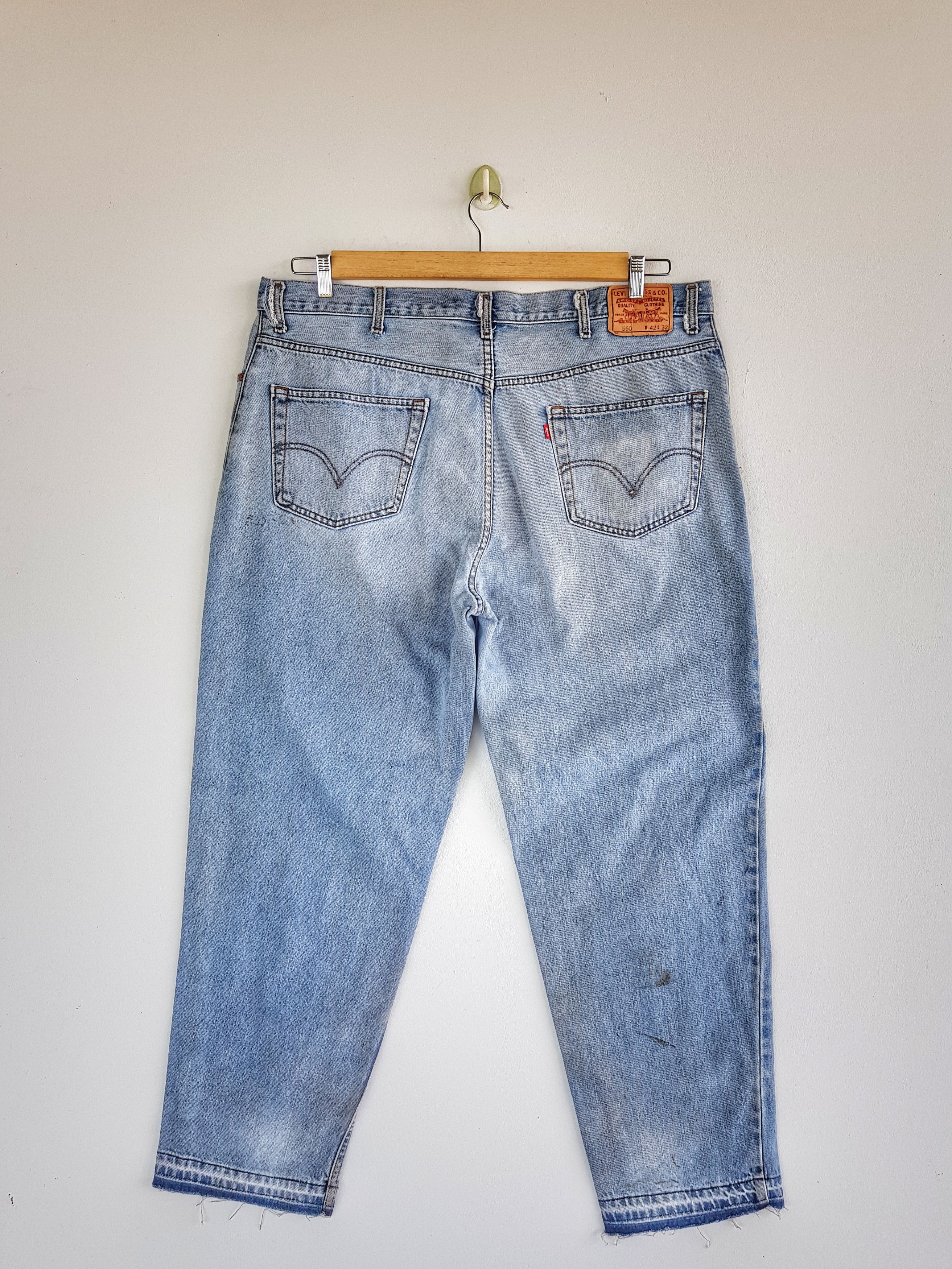 Levi's Oversized Levis Released Hem Jeans Levi's Sun Faded Denim Size US 42 / EU 58 - 2 Thumbnail
