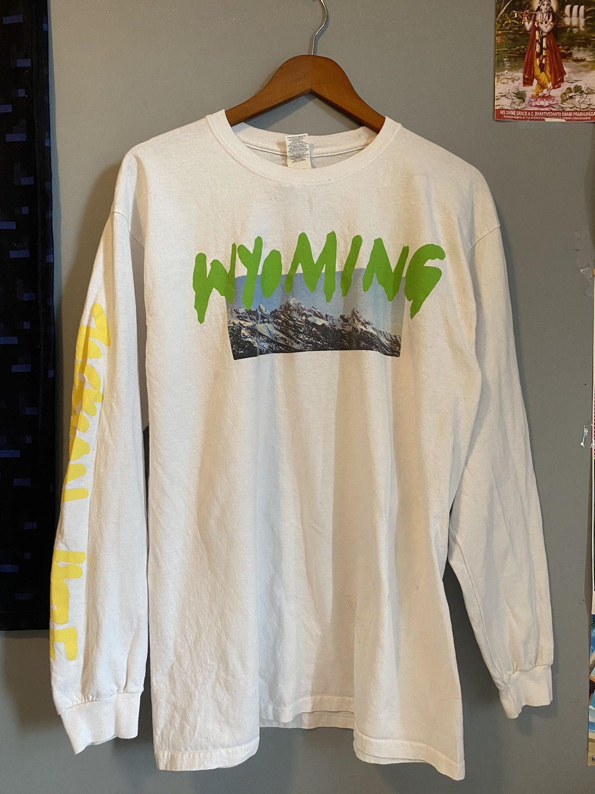 ミュージシャン WYOMING KKW LONG SLEEVE T-SHIRT Kanye West Ye Wyoming Long Sleeve T Shirt Listening Party