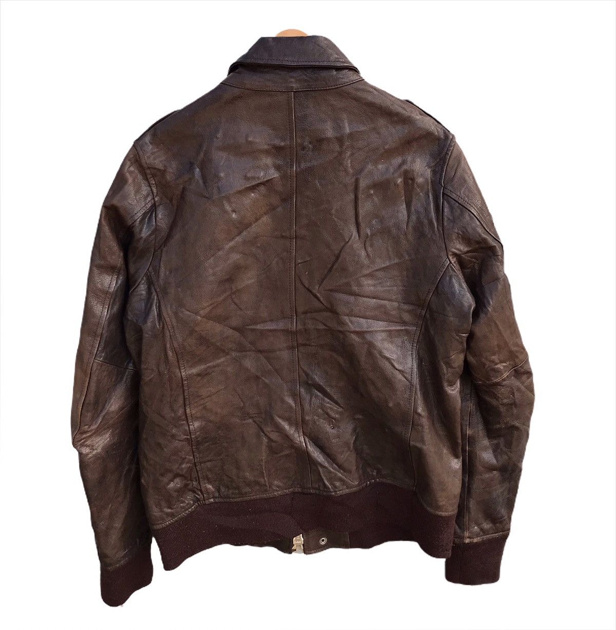 Japanese Brand Back tannage leather jacket zipp lampo Size US S / EU 44-46 / 1 - 3 Thumbnail
