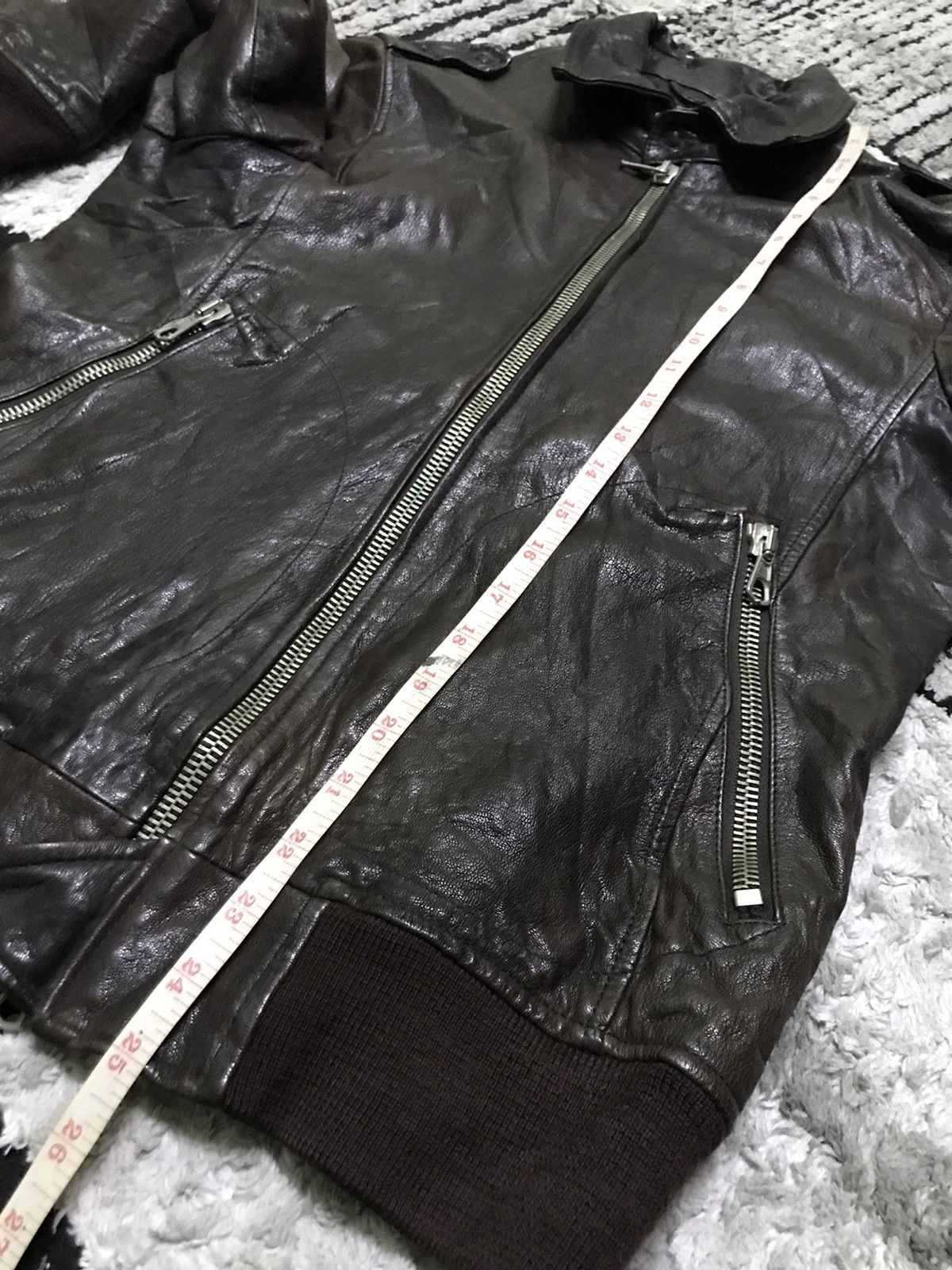 Japanese Brand Back tannage leather jacket zipp lampo Size US S / EU 44-46 / 1 - 8 Thumbnail
