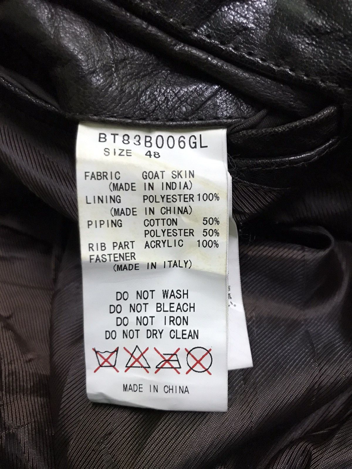 Japanese Brand Back tannage leather jacket zipp lampo Size US S / EU 44-46 / 1 - 6 Thumbnail
