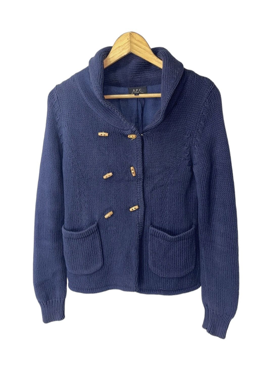 APC Knitted Duffle Shawl Colar Jacket