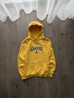 RARE Vintage 90s Nike Center Swoosh Hoodie Kobe OG Gold LA Lakers Kobe  XL/2XL