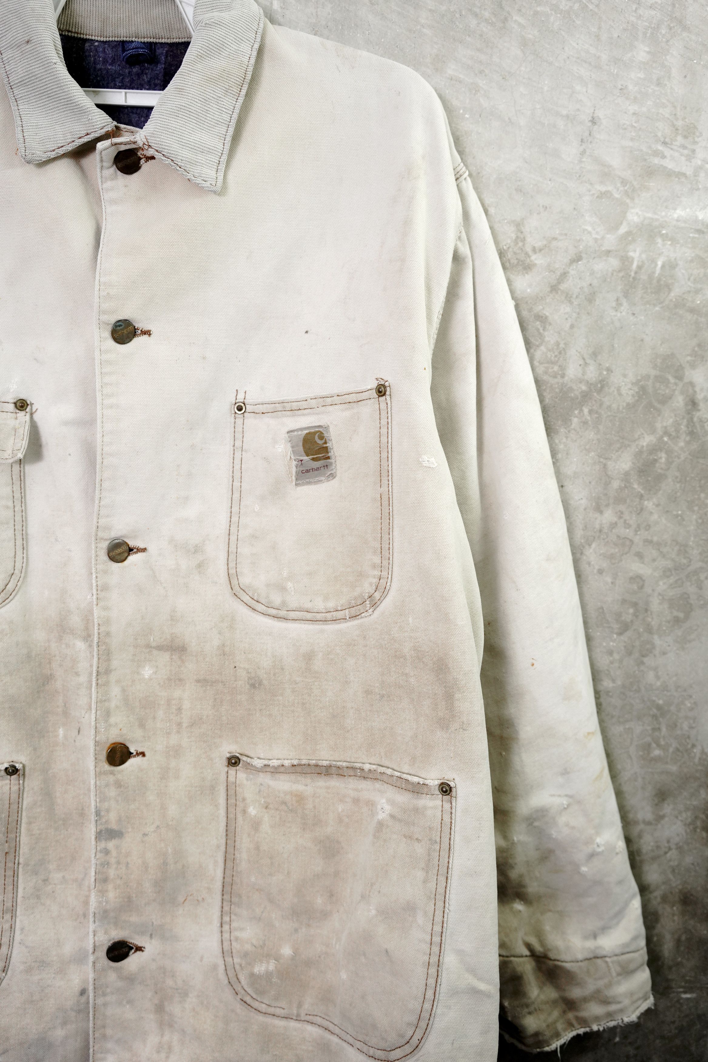 Carhartt × Vintage Vintage Blanket Lined Carhartt Jacket, Faded & Thrashed Size US L / EU 52-54 / 3 - 3 Thumbnail