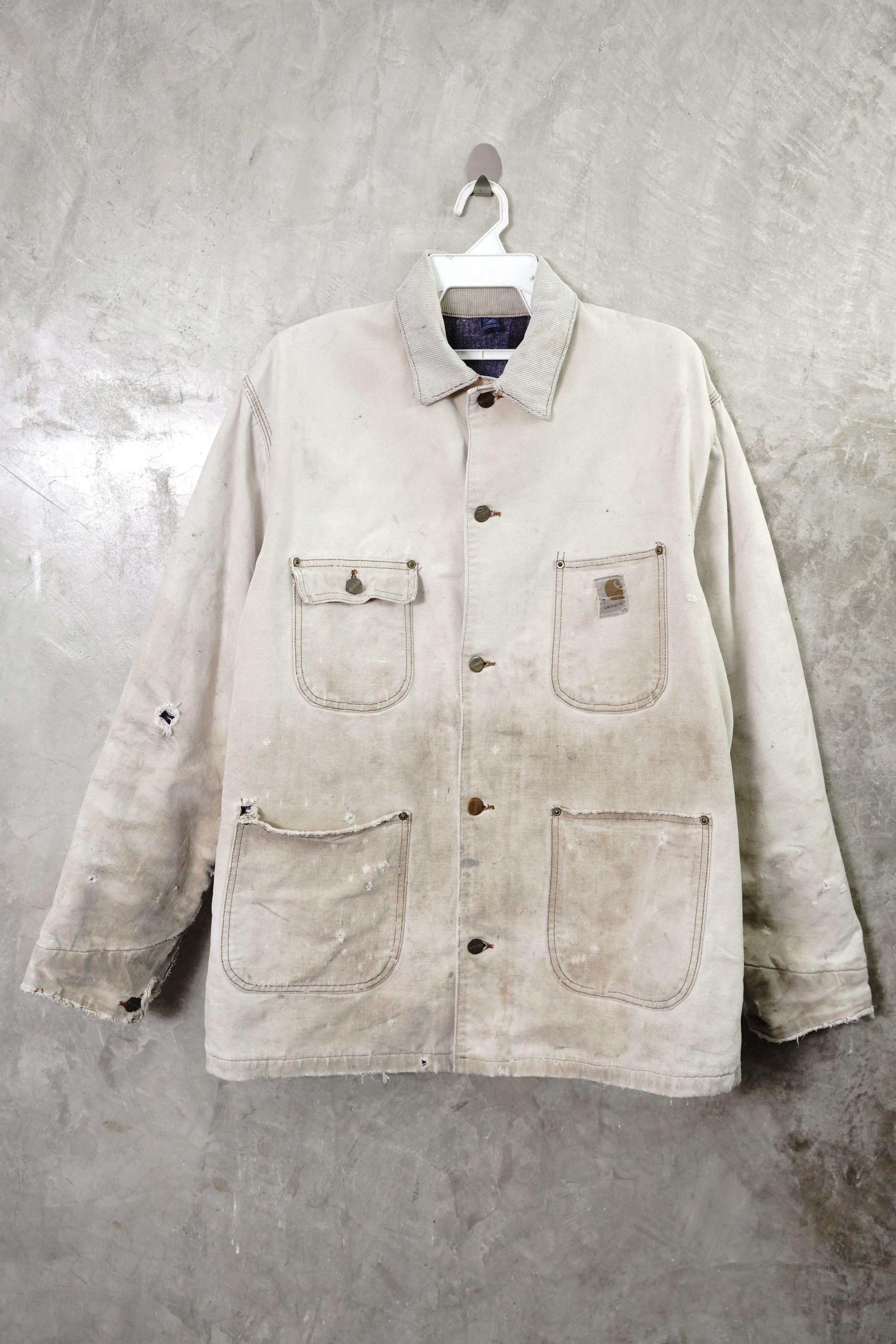Carhartt × Vintage Vintage Blanket Lined Carhartt Jacket, Faded & Thrashed Size US L / EU 52-54 / 3 - 2 Thumbnail
