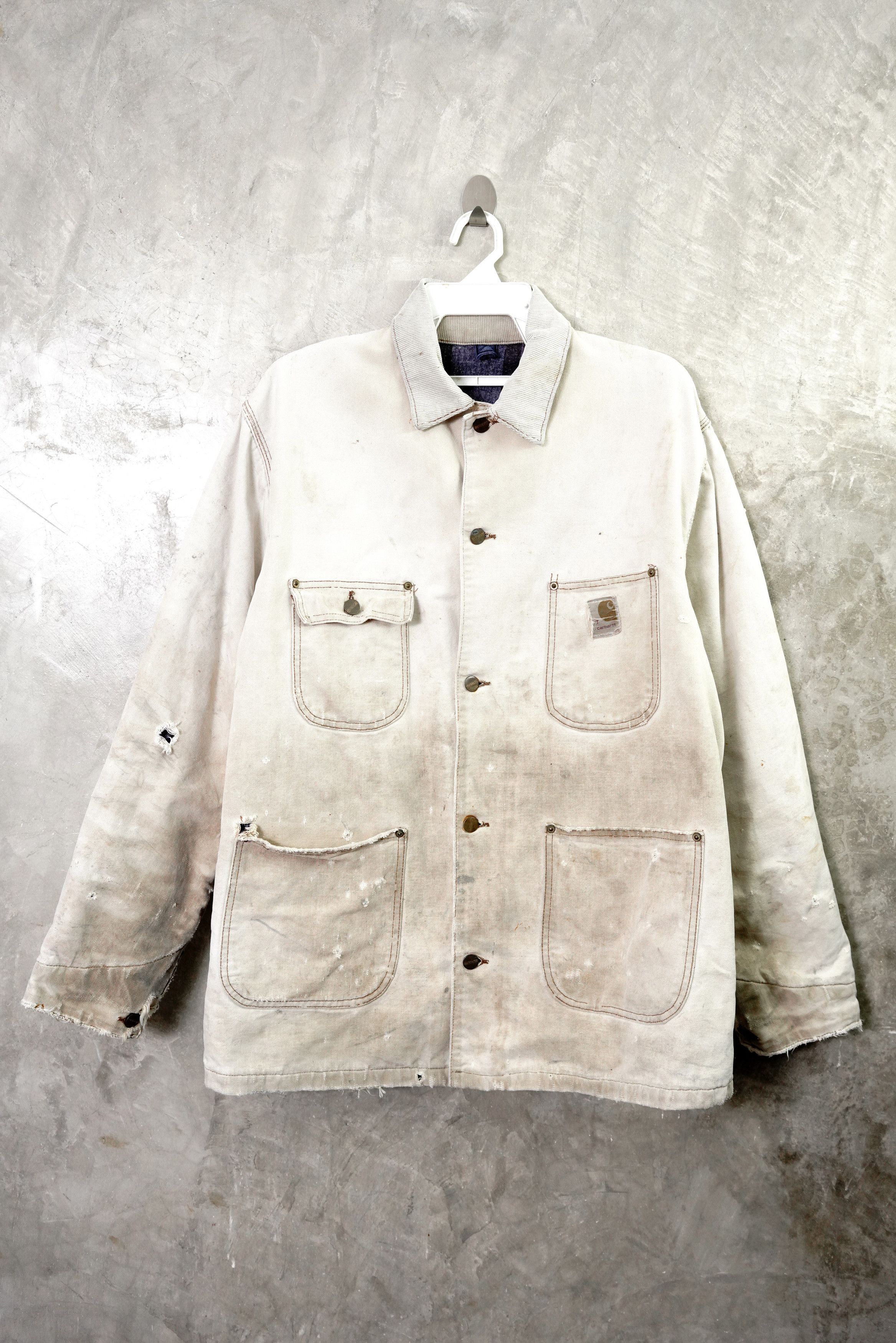 Carhartt × Vintage Vintage Blanket Lined Carhartt Jacket, Faded & Thrashed Size US L / EU 52-54 / 3 - 1 Thumbnail