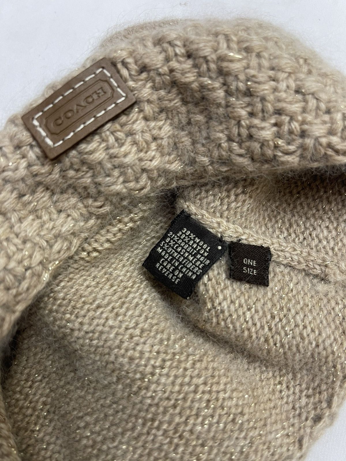 Coach Coach Rabbit Hair Beanie Hats Size ONE SIZE - 3 Thumbnail