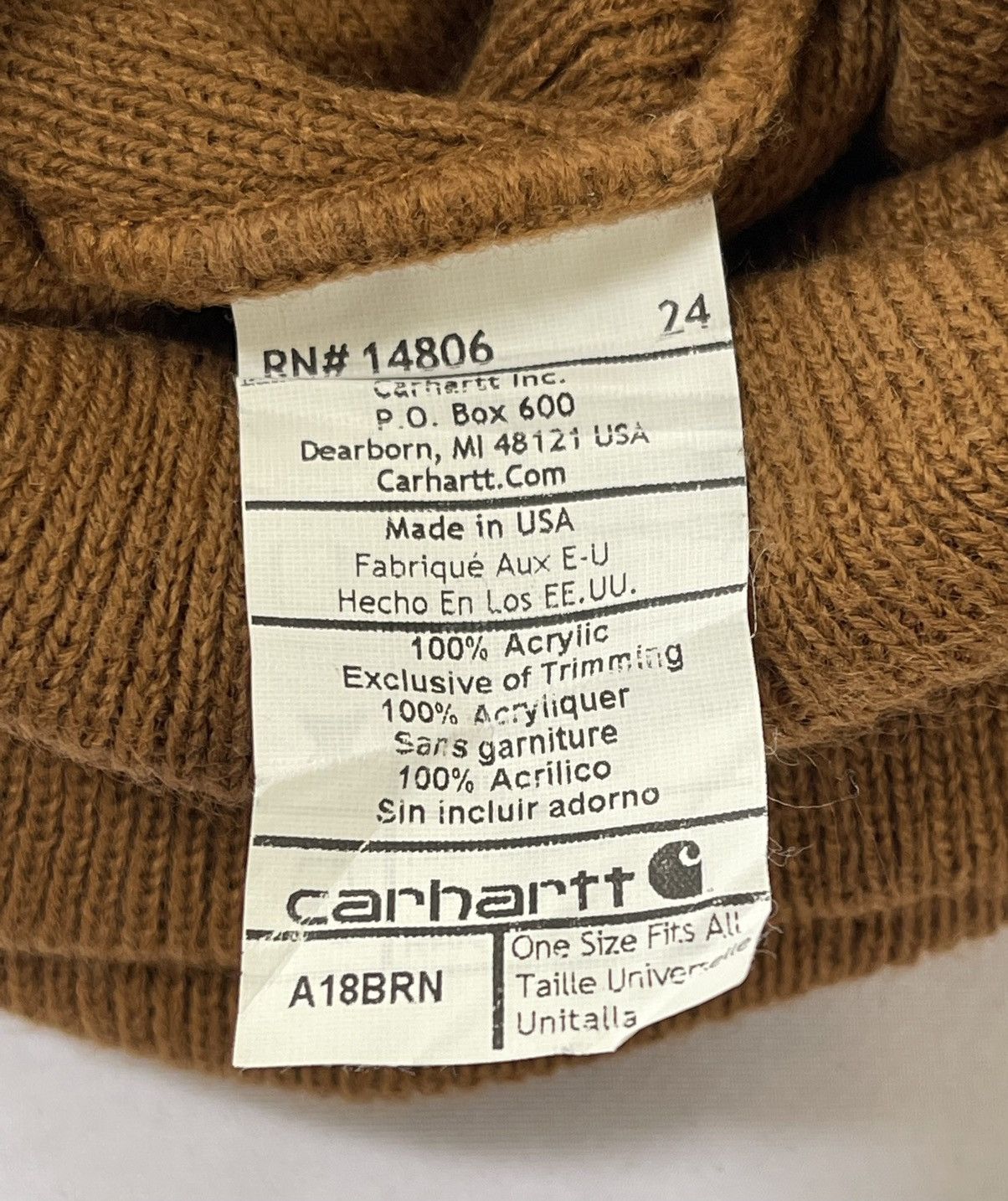Carhartt Vintage Carhartt Knitted Cuffed Beanie Made in usa Size ONE SIZE - 4 Thumbnail