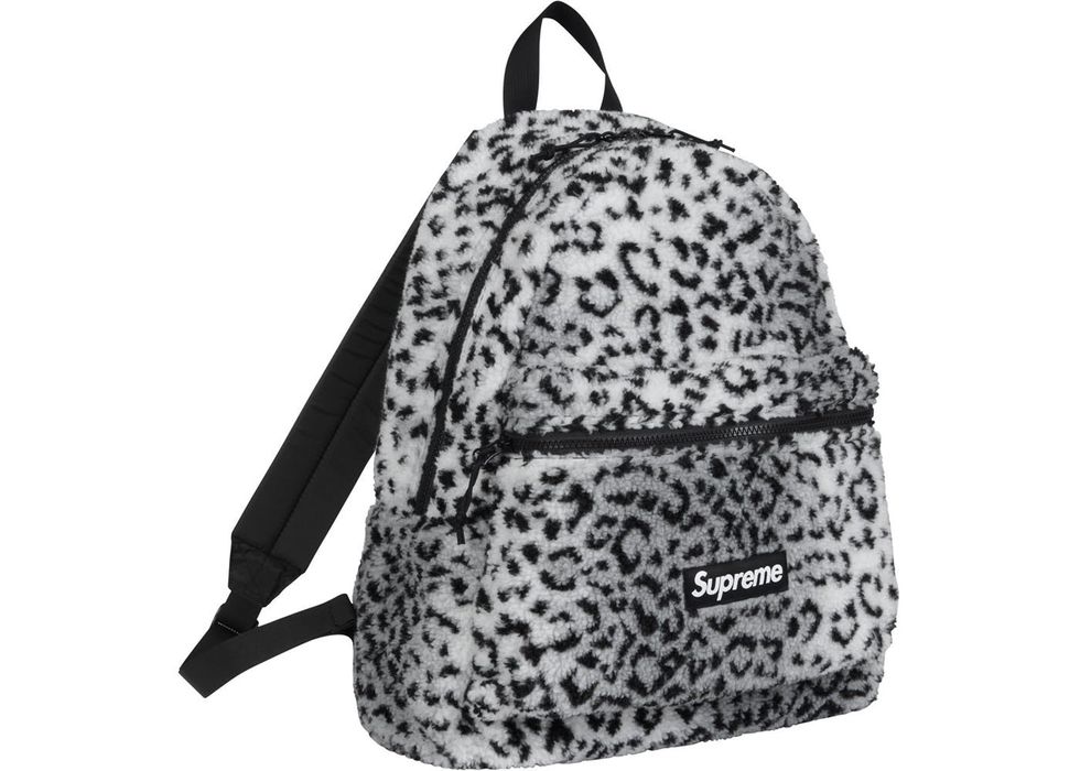 Supreme Supreme Leopard Fleece Backpack | Grailed