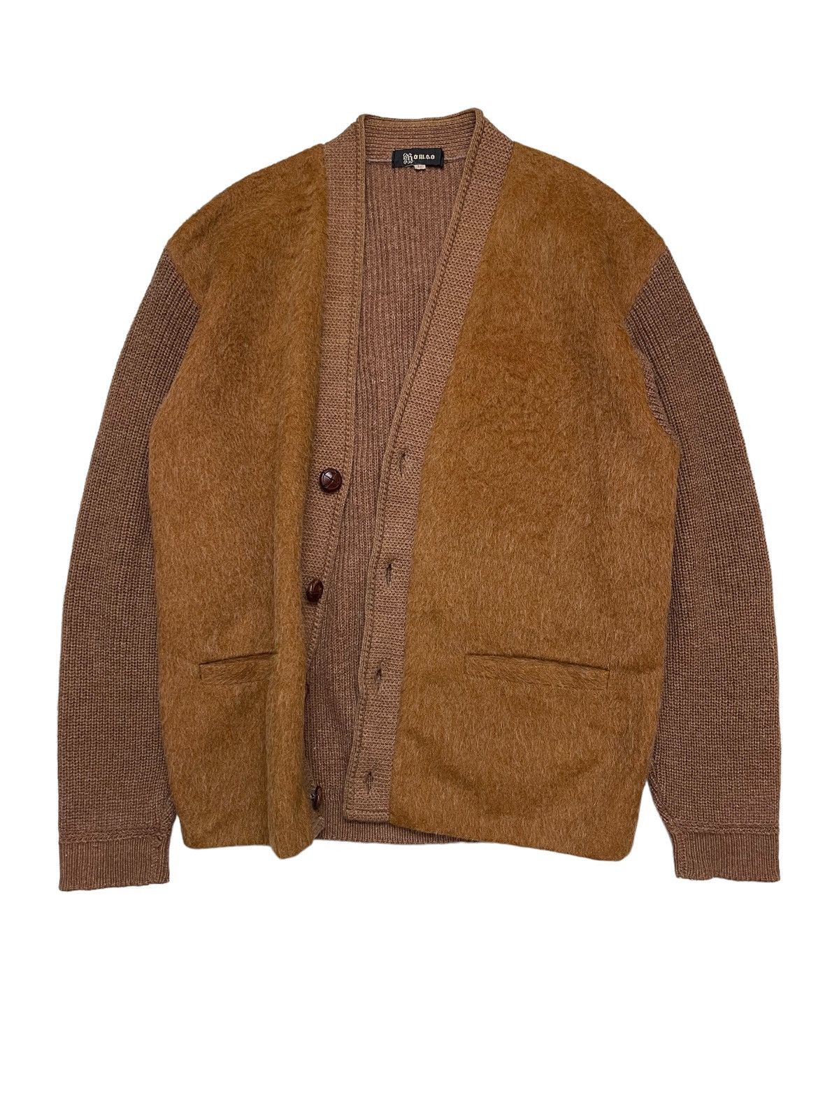 Vintage 70s Romeo Mohair Knitted Cardigan Jacket Size US L / EU 52-54 / 3 - 3 Thumbnail