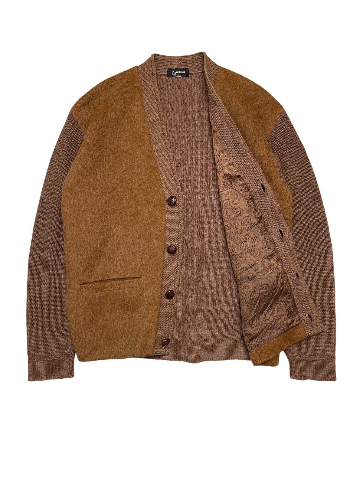 Vintage 70s Romeo Mohair Knitted Cardigan Jacket Size US L / EU 52-54 / 3 - 2 Thumbnail