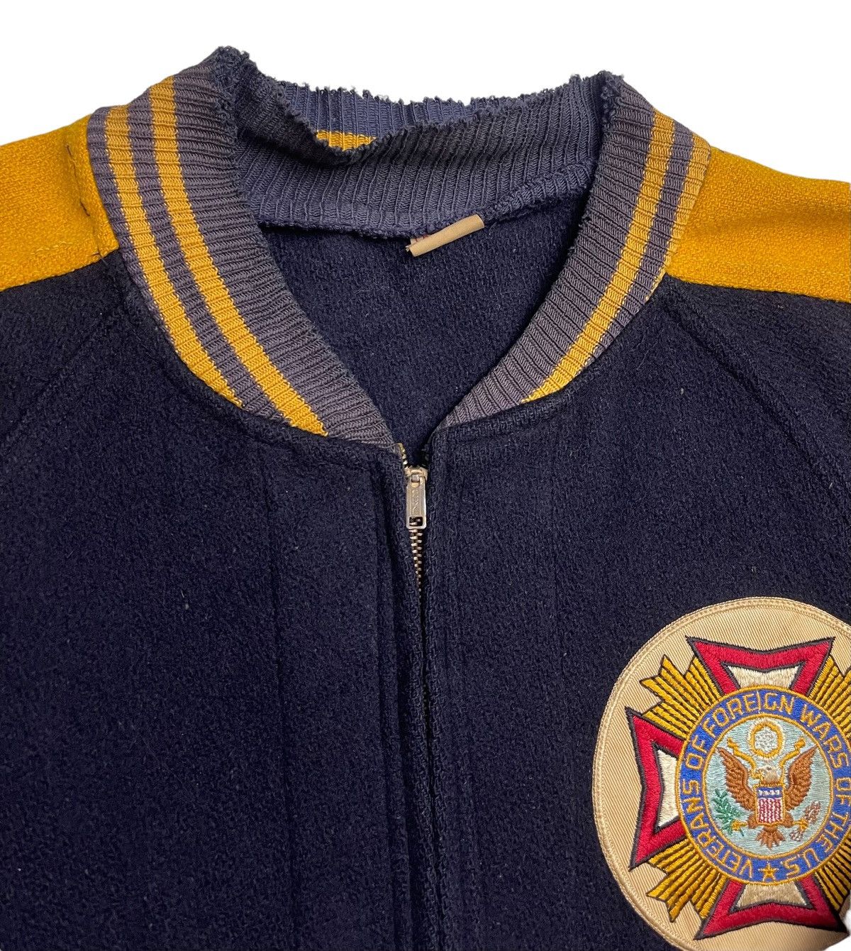 Vintage Vintage 50s Champions Running Man Distressed Varsity Jacket Size US M / EU 48-50 / 2 - 6 Thumbnail