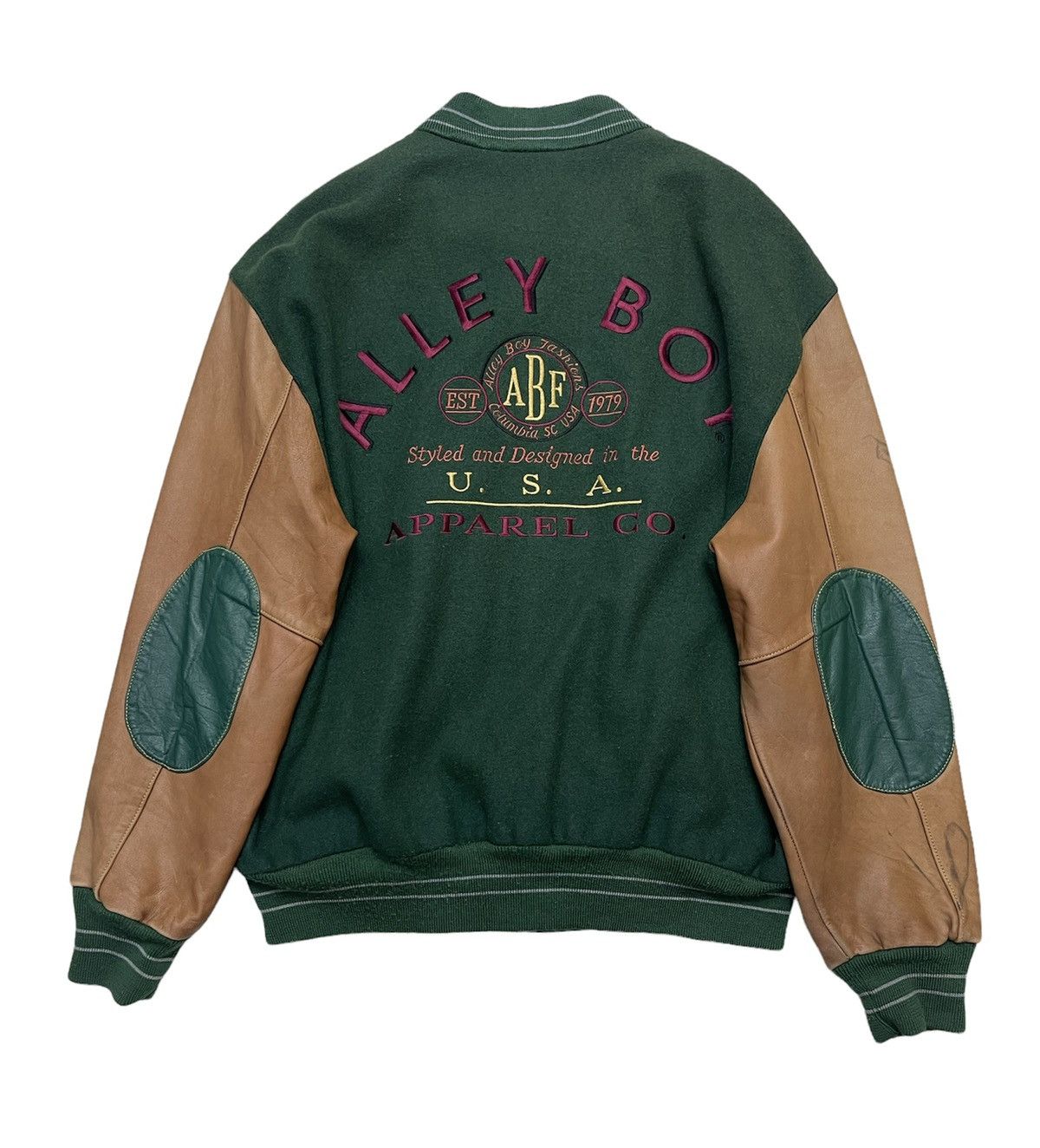 Japanese Brand Vintage 80s Alley Boy Wool Leather Varsity jacket Size US M / EU 48-50 / 2 - 3 Thumbnail