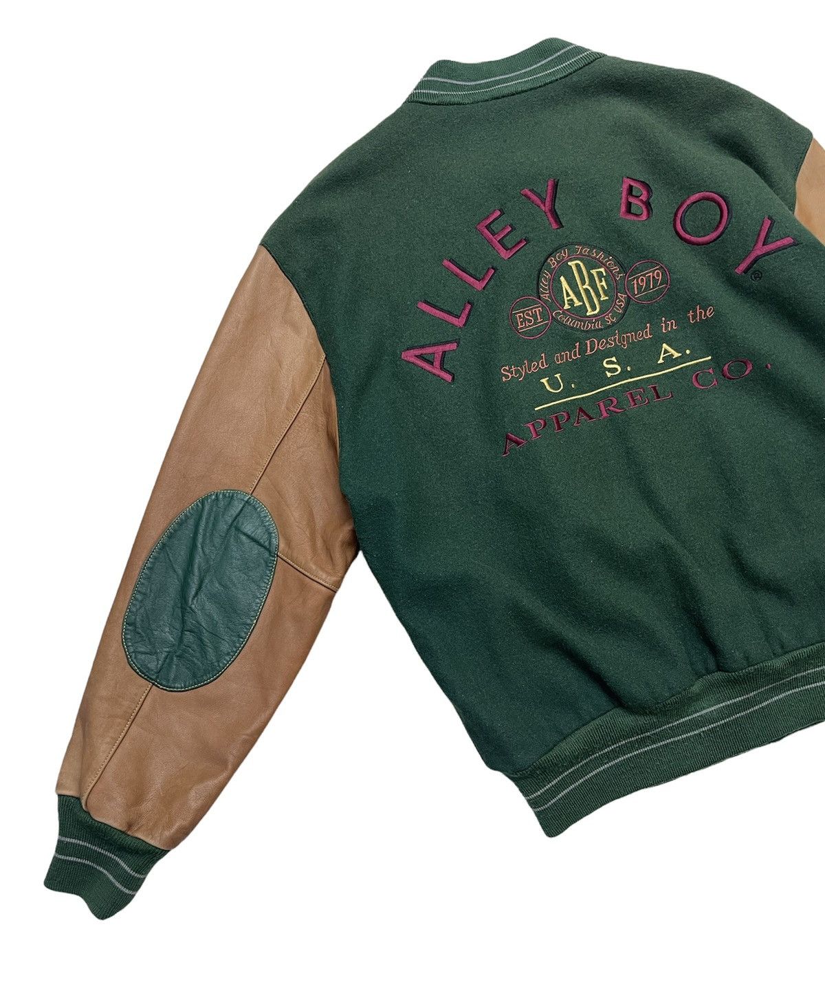 Japanese Brand Vintage 80s Alley Boy Wool Leather Varsity jacket Size US M / EU 48-50 / 2 - 5 Thumbnail