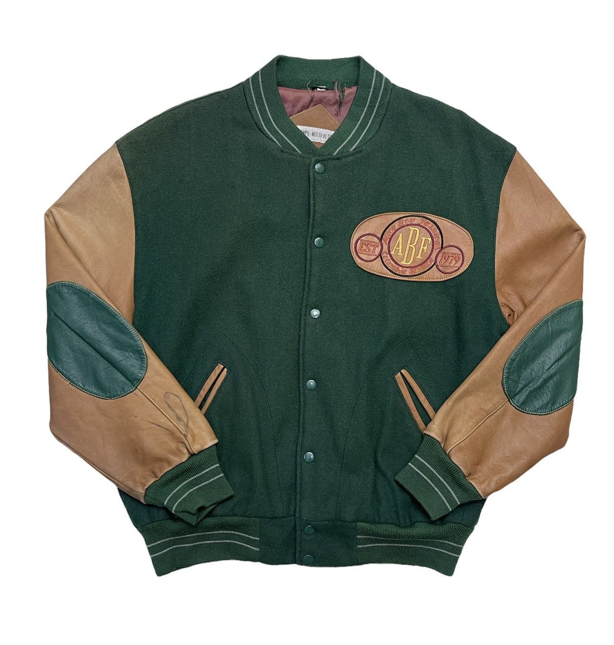 Japanese Brand Vintage 80s Alley Boy Wool Leather Varsity jacket Size US M / EU 48-50 / 2 - 1 Thumbnail