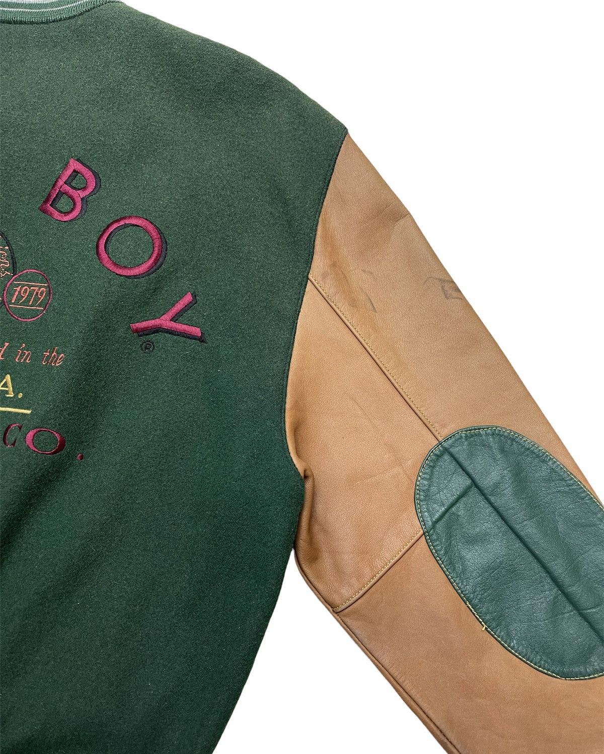 Japanese Brand Vintage 80s Alley Boy Wool Leather Varsity jacket Size US M / EU 48-50 / 2 - 10 Thumbnail
