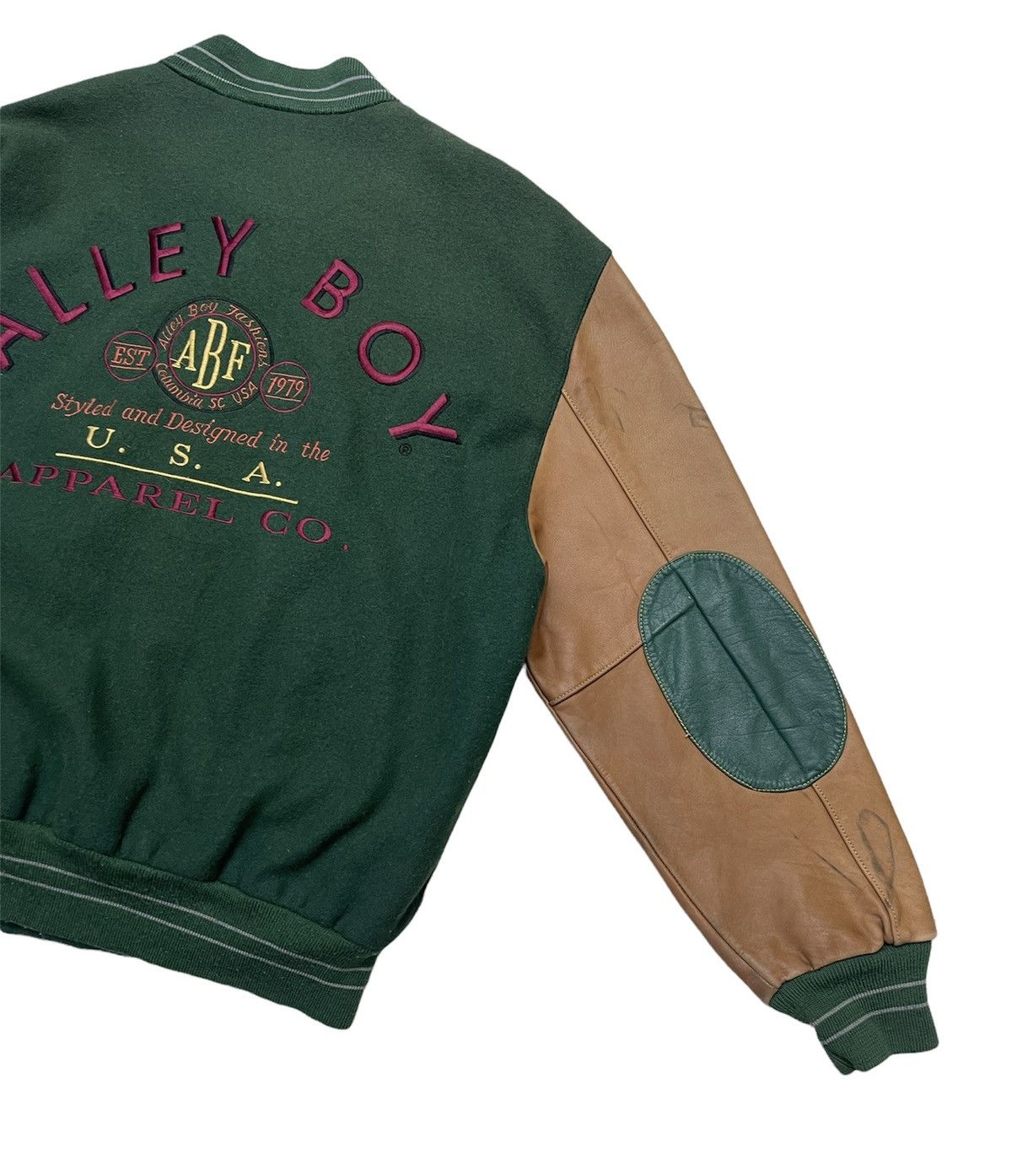 Japanese Brand Vintage 80s Alley Boy Wool Leather Varsity jacket Size US M / EU 48-50 / 2 - 4 Thumbnail