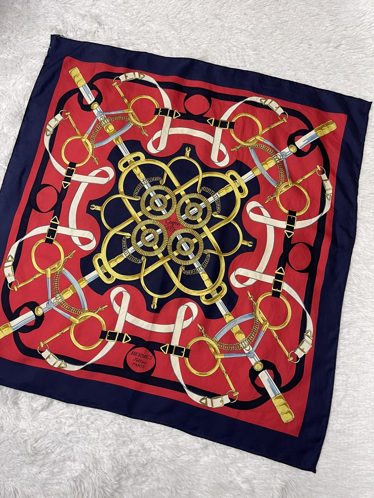 Hermes Vintage Hermes Henry D Origny Silk Scarves Size ONE SIZE - 6 Thumbnail