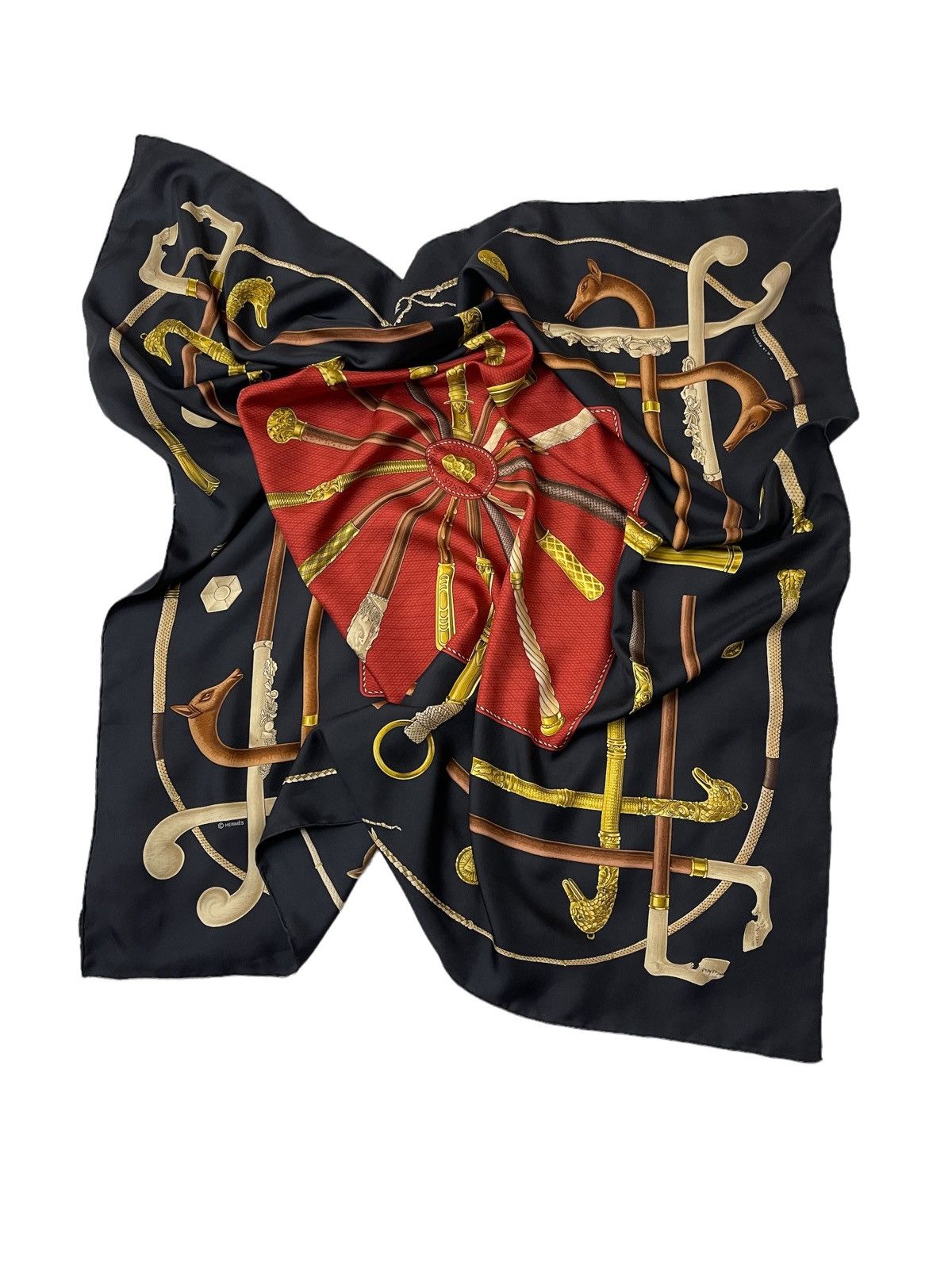 Hermes Vintage Hermes Francoise De La Perreire Silk Scarves Size ONE SIZE - 1 Thumbnail