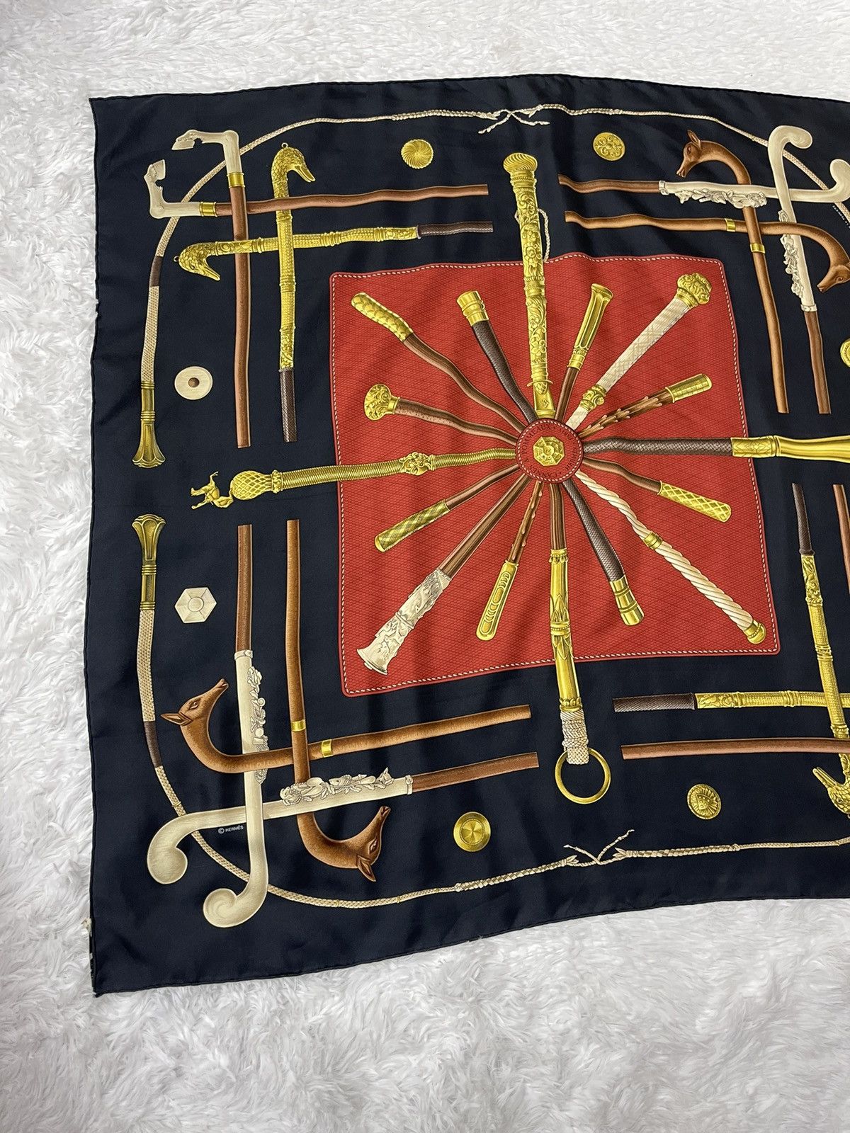 Hermes Vintage Hermes Francoise De La Perreire Silk Scarves Size ONE SIZE - 4 Thumbnail