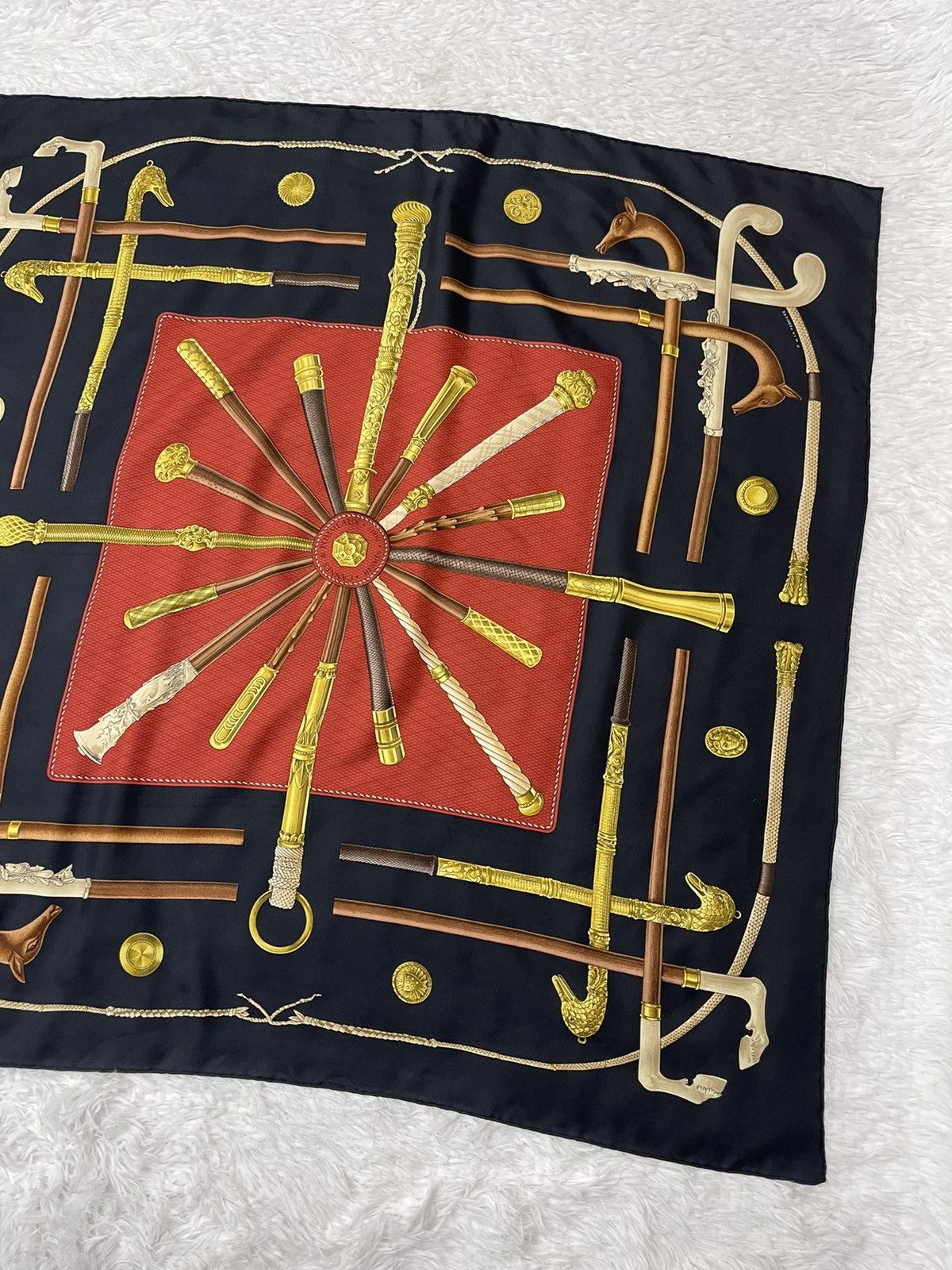 Hermes Vintage Hermes Francoise De La Perreire Silk Scarves Size ONE SIZE - 5 Thumbnail