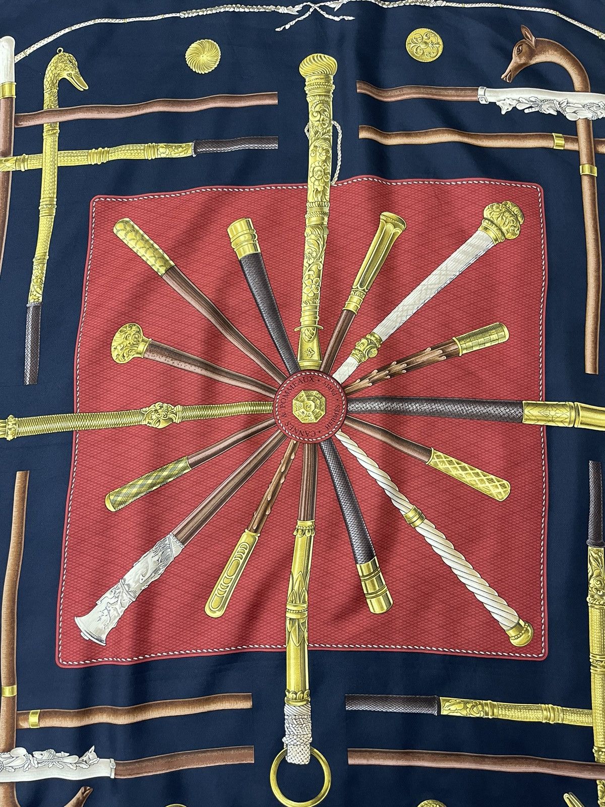 Hermes Vintage Hermes Francoise De La Perreire Silk Scarves Size ONE SIZE - 6 Thumbnail