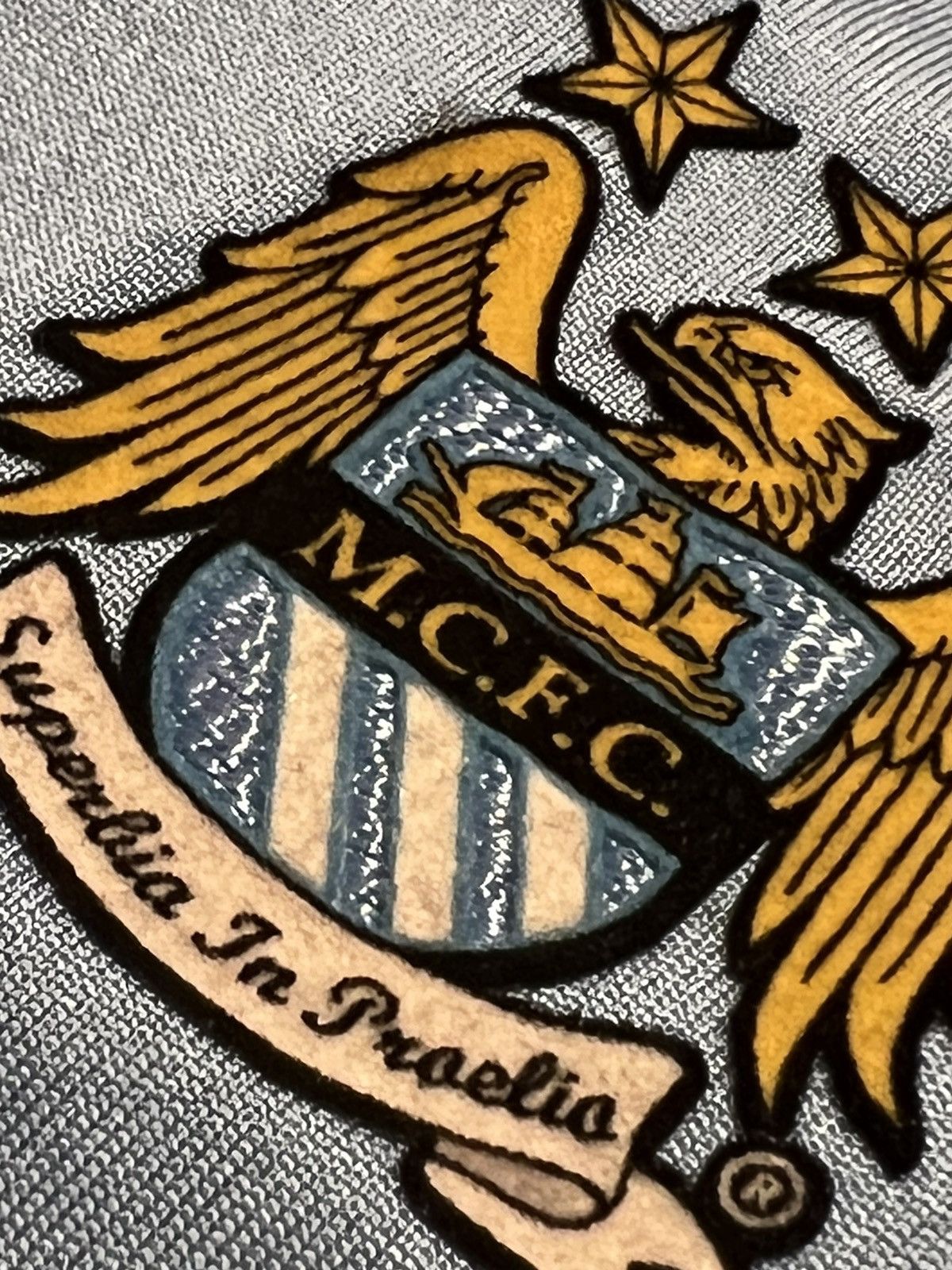 Reebok × Vintage Soccer Jersey Manchester City 00s Champions Vintage Rare Size US L / EU 52-54 / 3 - 5 Thumbnail