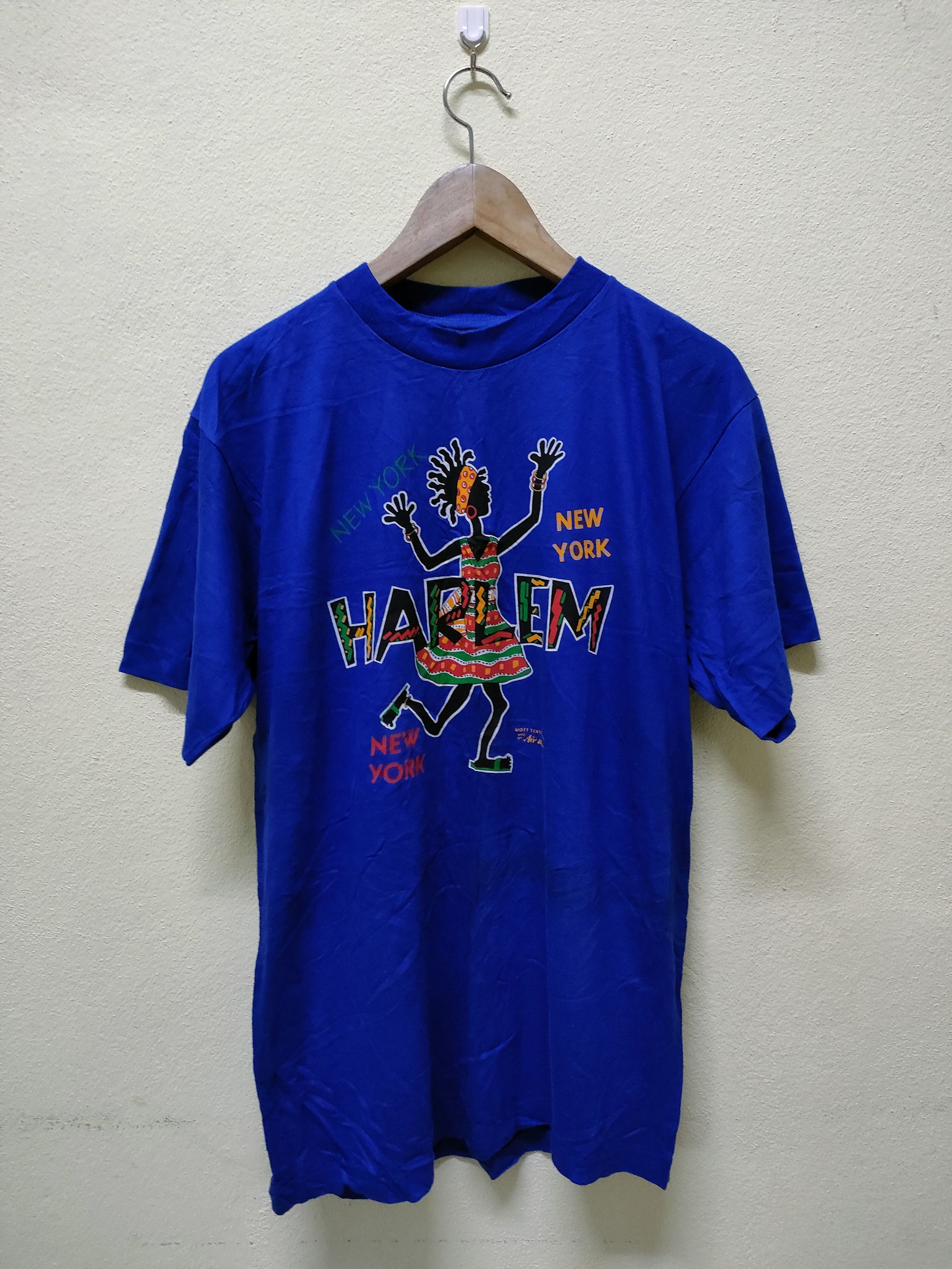 Vintage Vintage Harlem New York T-shirt Size US M / EU 48-50 / 2 - 1 Thumbnail