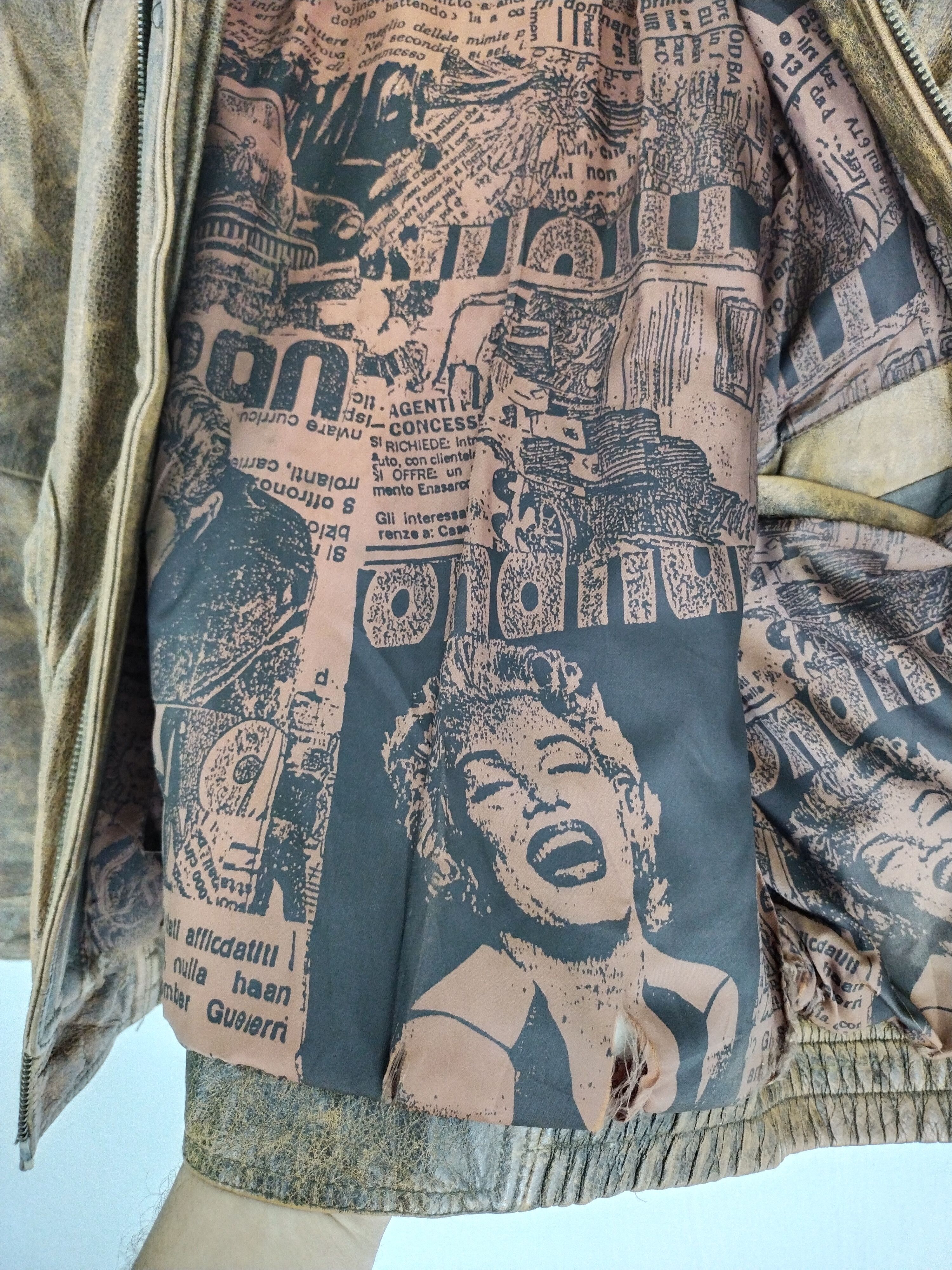 If Six Was Nine × Vintage VTG COWHIDE LEATHER JACKET JEAN DEEN X MARILYN MONROE Size US L / EU 52-54 / 3 - 15 Thumbnail