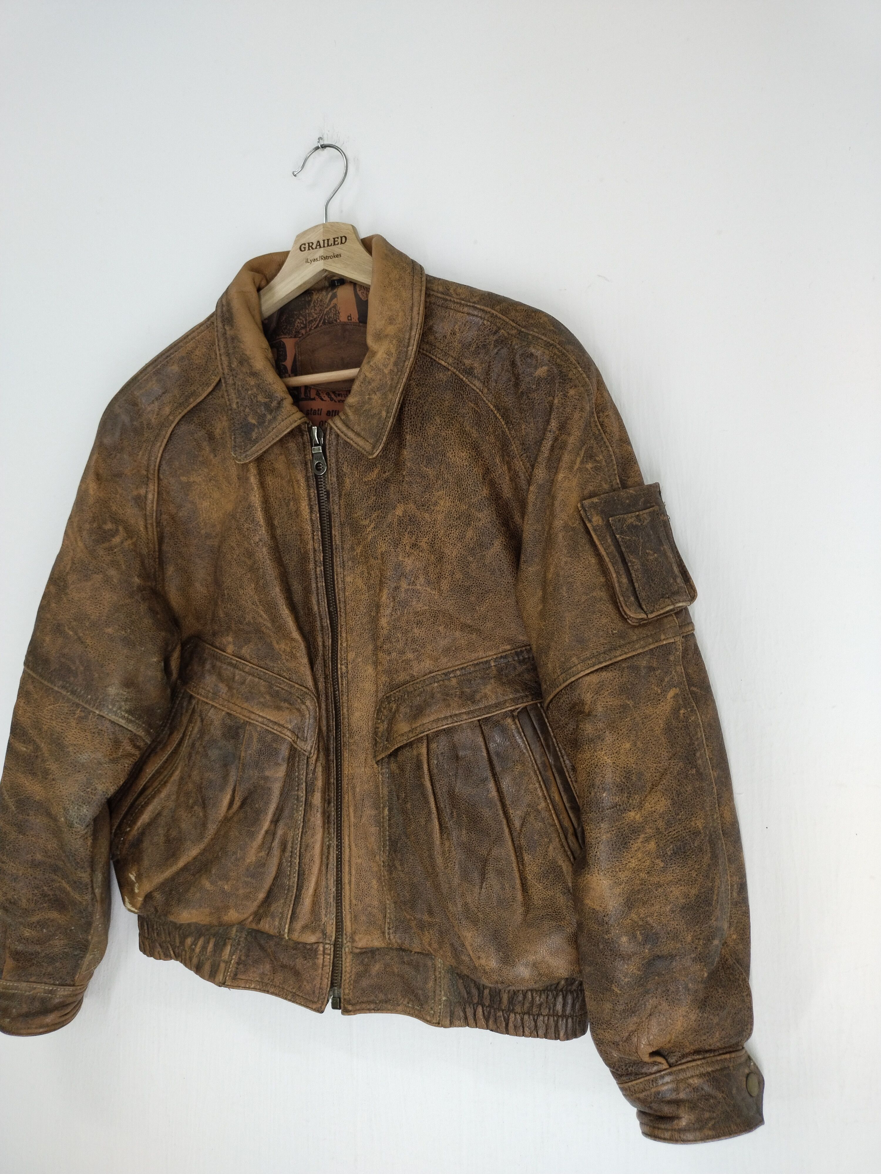 If Six Was Nine × Vintage VTG COWHIDE LEATHER JACKET JEAN DEEN X MARILYN MONROE Size US L / EU 52-54 / 3 - 3 Thumbnail