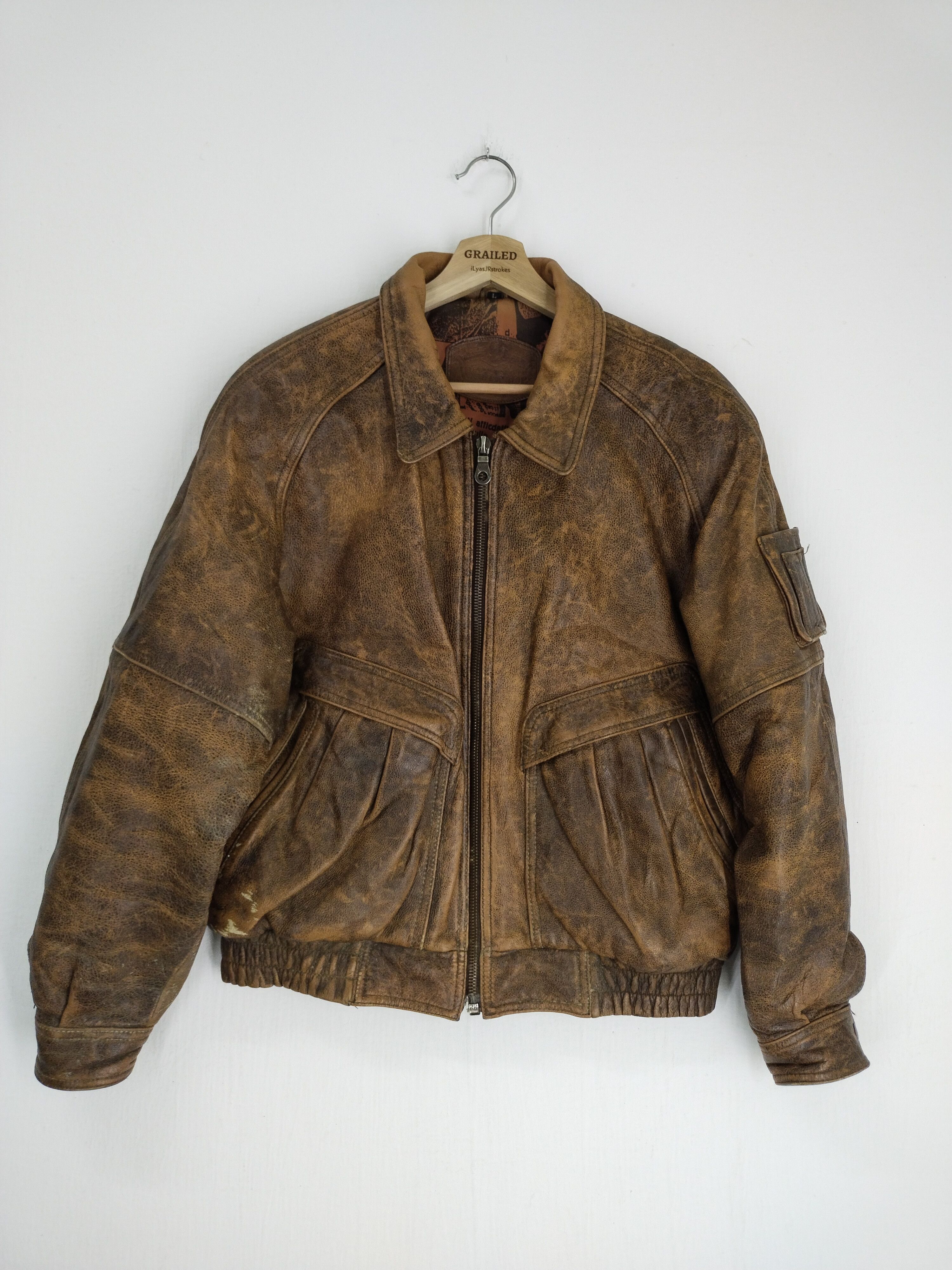 If Six Was Nine × Vintage VTG COWHIDE LEATHER JACKET JEAN DEEN X MARILYN MONROE Size US L / EU 52-54 / 3 - 1 Thumbnail