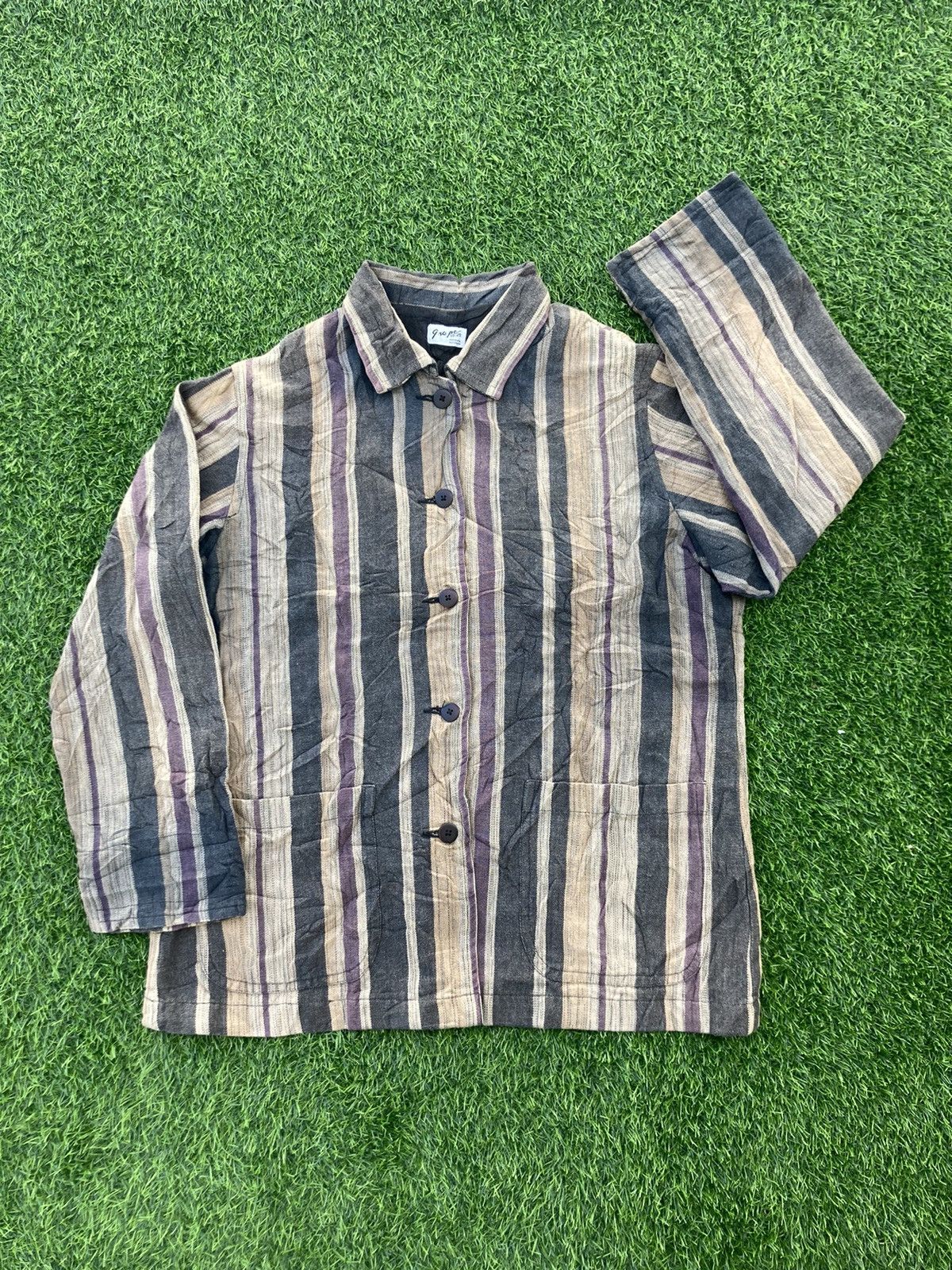 Other YOKOHAMA MOTOMACHI GRAPE & CO STRIPES BUTTON JACKET Size US L / EU 52-54 / 3 - 1 Thumbnail