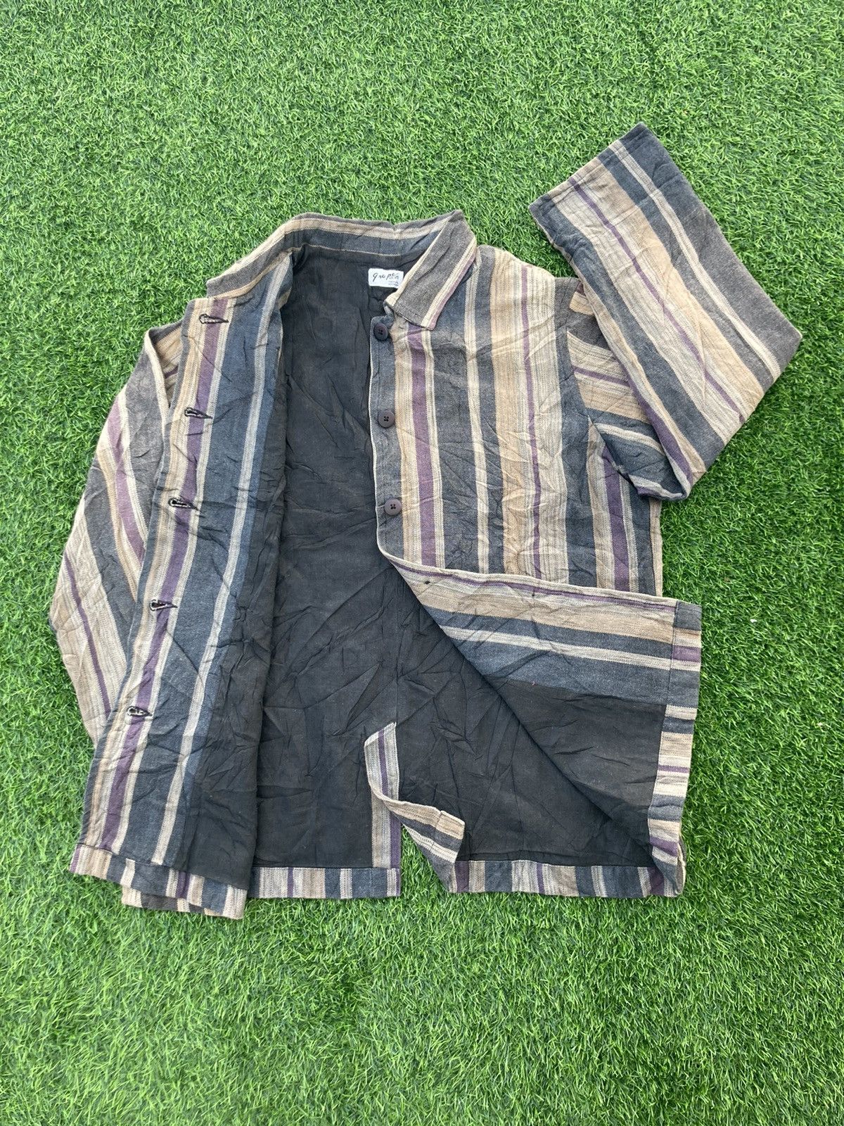 Other YOKOHAMA MOTOMACHI GRAPE & CO STRIPES BUTTON JACKET Size US L / EU 52-54 / 3 - 2 Thumbnail