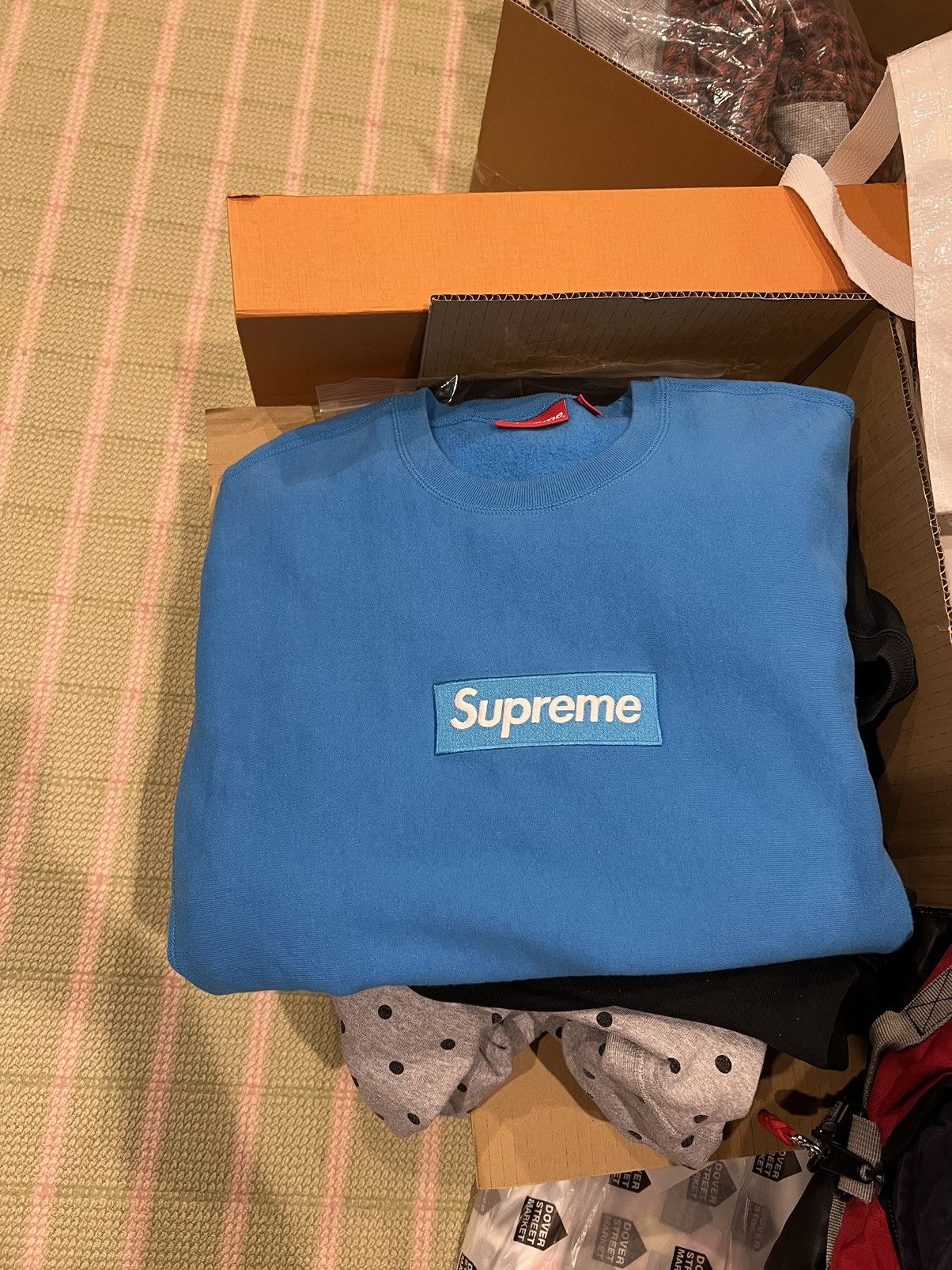Supreme Supreme Box Logo Crewneck Bright Royal Size US XL / EU 56 / 4 - 5 Thumbnail