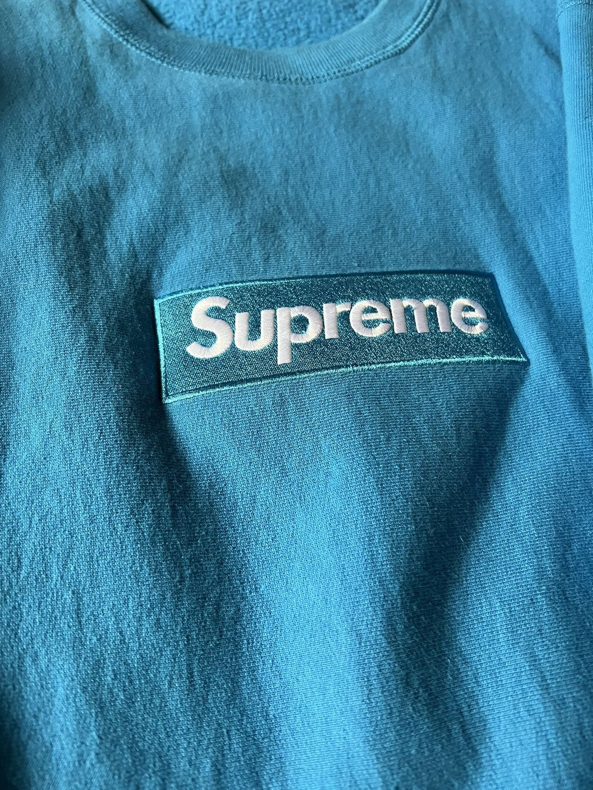 Supreme Supreme Box Logo Crewneck Bright Royal Size US XL / EU 56 / 4 - 7 Thumbnail